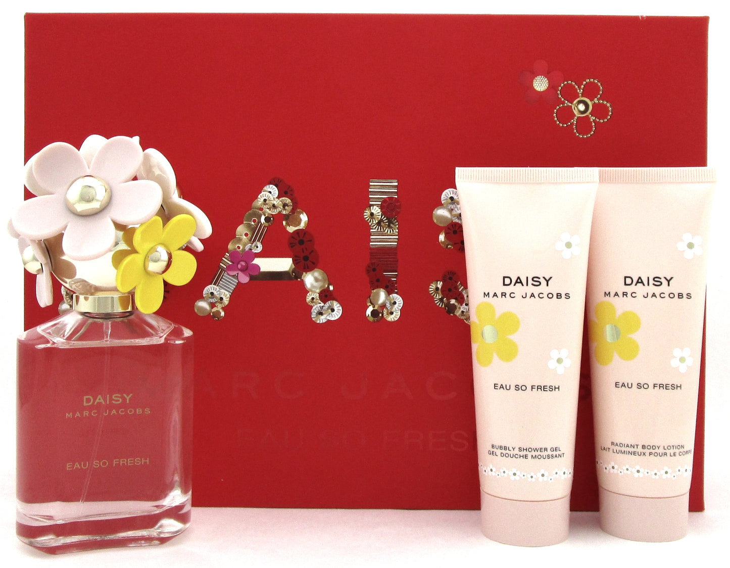 Daisy Eau So Fresh by Marc Jacobs 2.5oz.EDT Spray+2.5oz.B/L+2.5oz.Sh/G. New Set