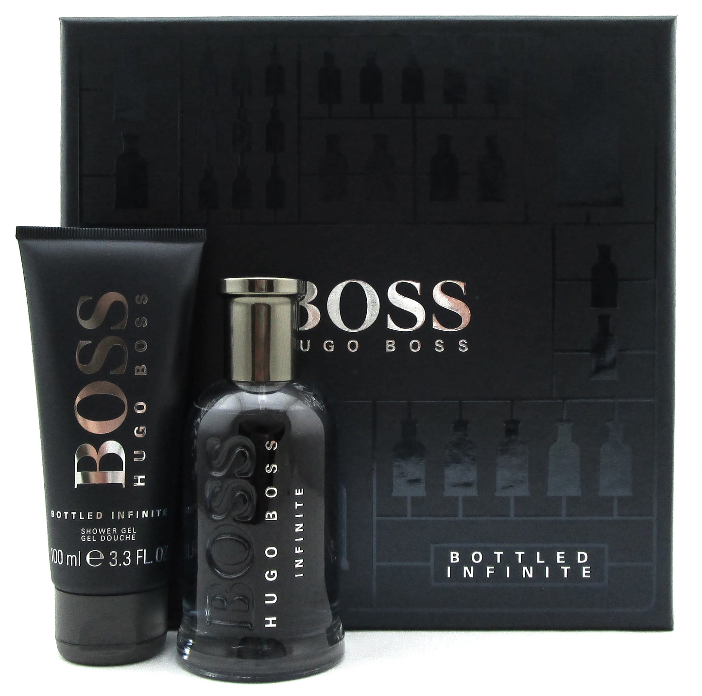 Boss Bottled Infinite by Hugo Boss 3.3oz.EDP Spray+3.3oz.Sh/Gel for Men. New SET
