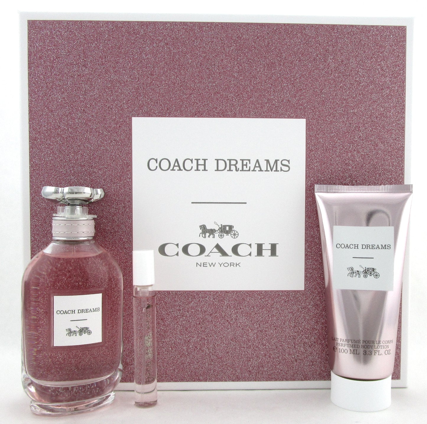 Coach Dreams by Coach 3.0oz. & 7.5ml. EDP Spray+ 3.3oz. B/Lot. New SET for Women