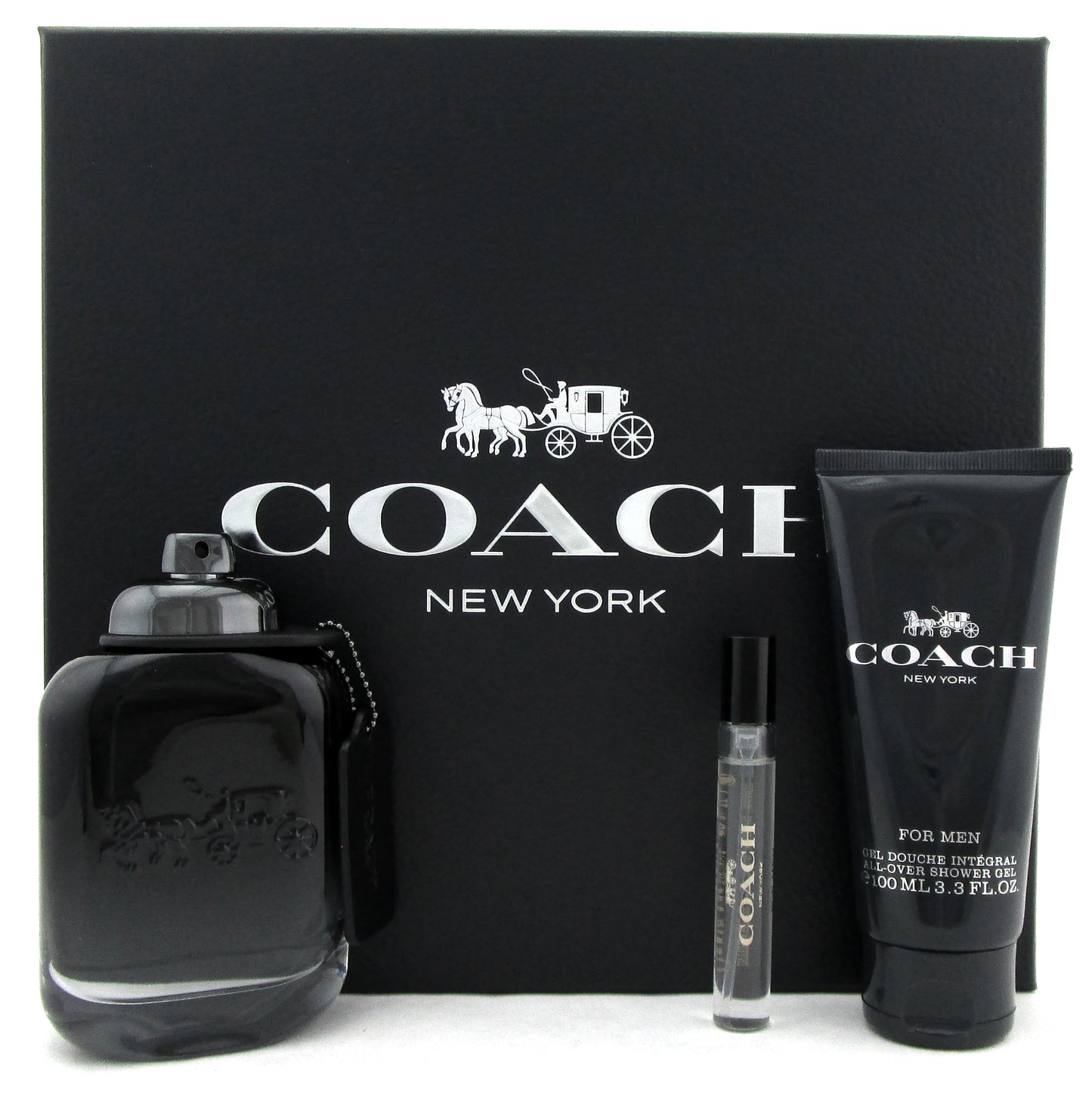 Coach New York for Men 3.3 oz. & 7.5 ml. EDT Spray + 3.3 oz. Shower Gel. New Set