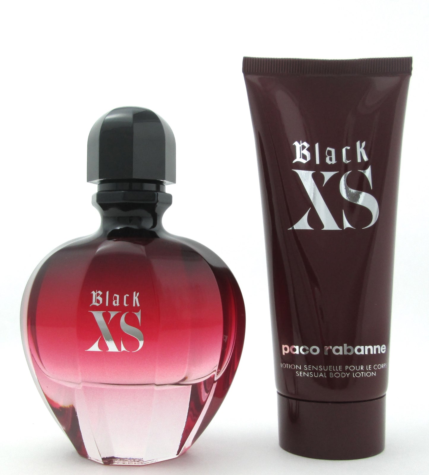Black XS Perfume (2018) by Paco Rabanne Set 2.7 oz. EDP Spray+Body Lotion Women