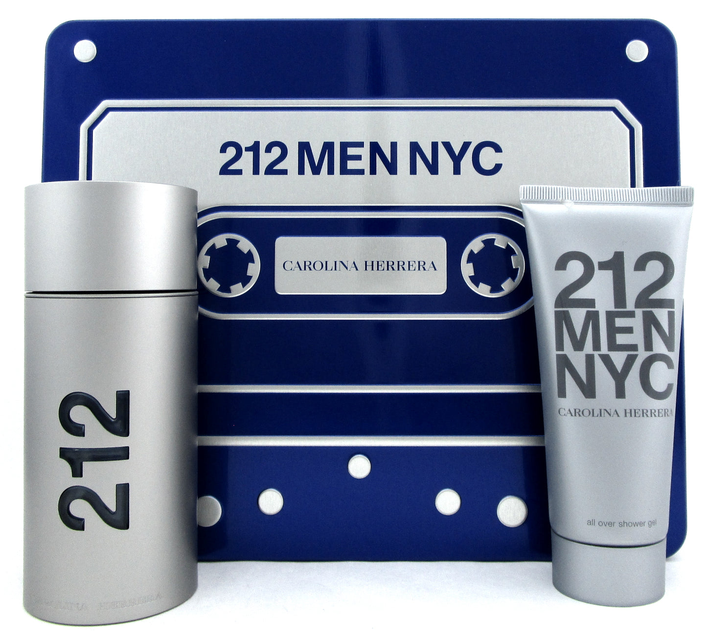 212 MEN NYC by Carolina Herrera 3.4 oz.EDT + 3.4 oz.Sh/Gel. New Set in Hard Box