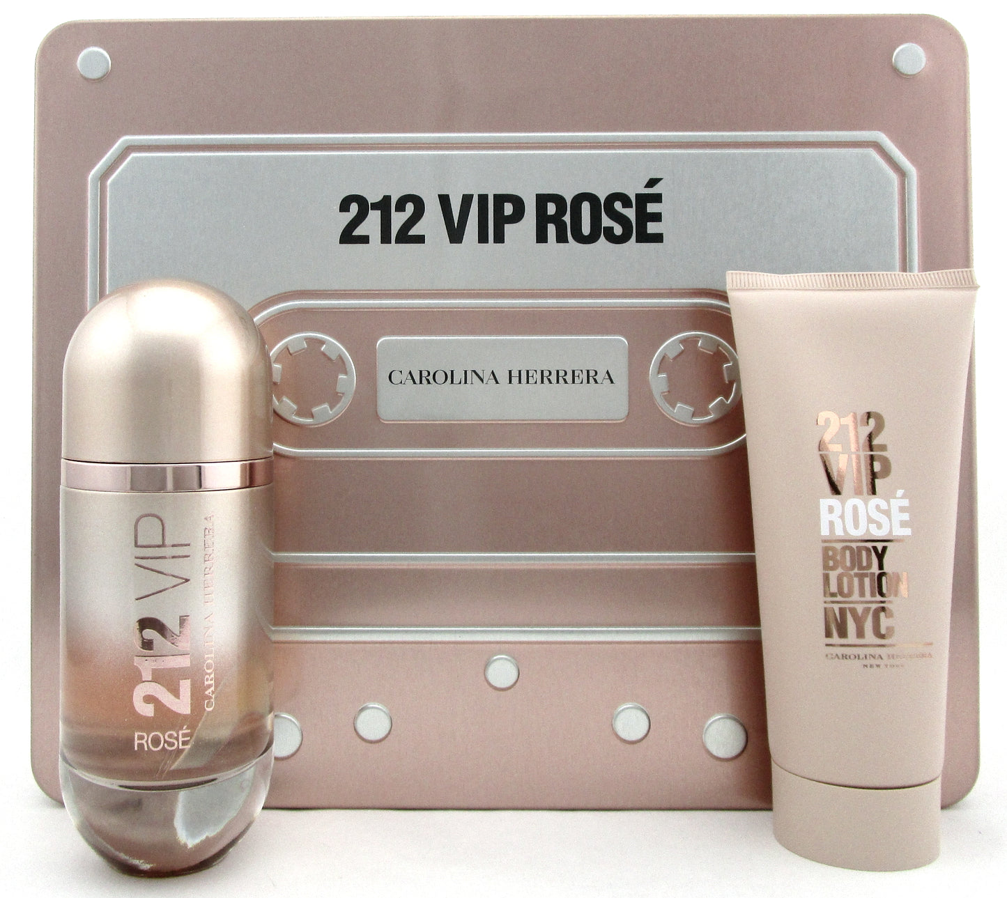 212 VIP ROSE by Carolina Herrera 2.7oz EDP Spray+3.4oz B/Lot. New SET for Women