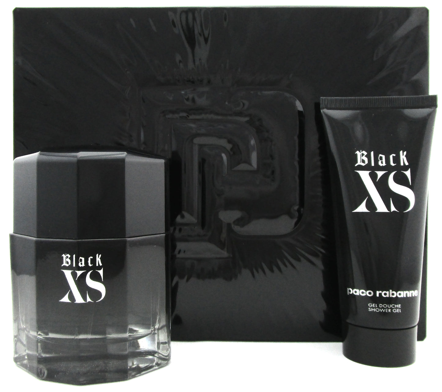 Black XS EXCESS by Paco Rabanne 3.4 oz.EDT Spray + 3.4 oz.Sh/Gel.New SET for Men