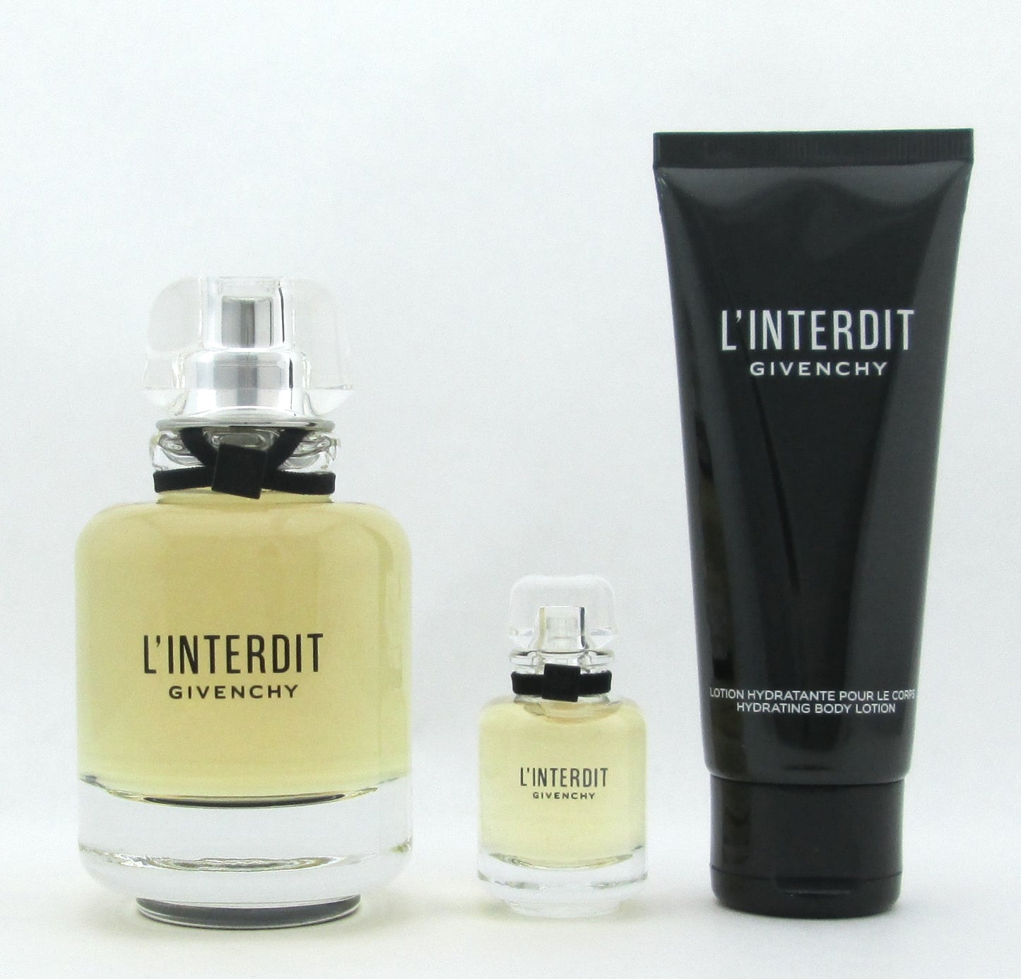 L'interdit Perfume by Givenchy Set for Women 2.6 oz EDP Spray+Mini+Body Lotion