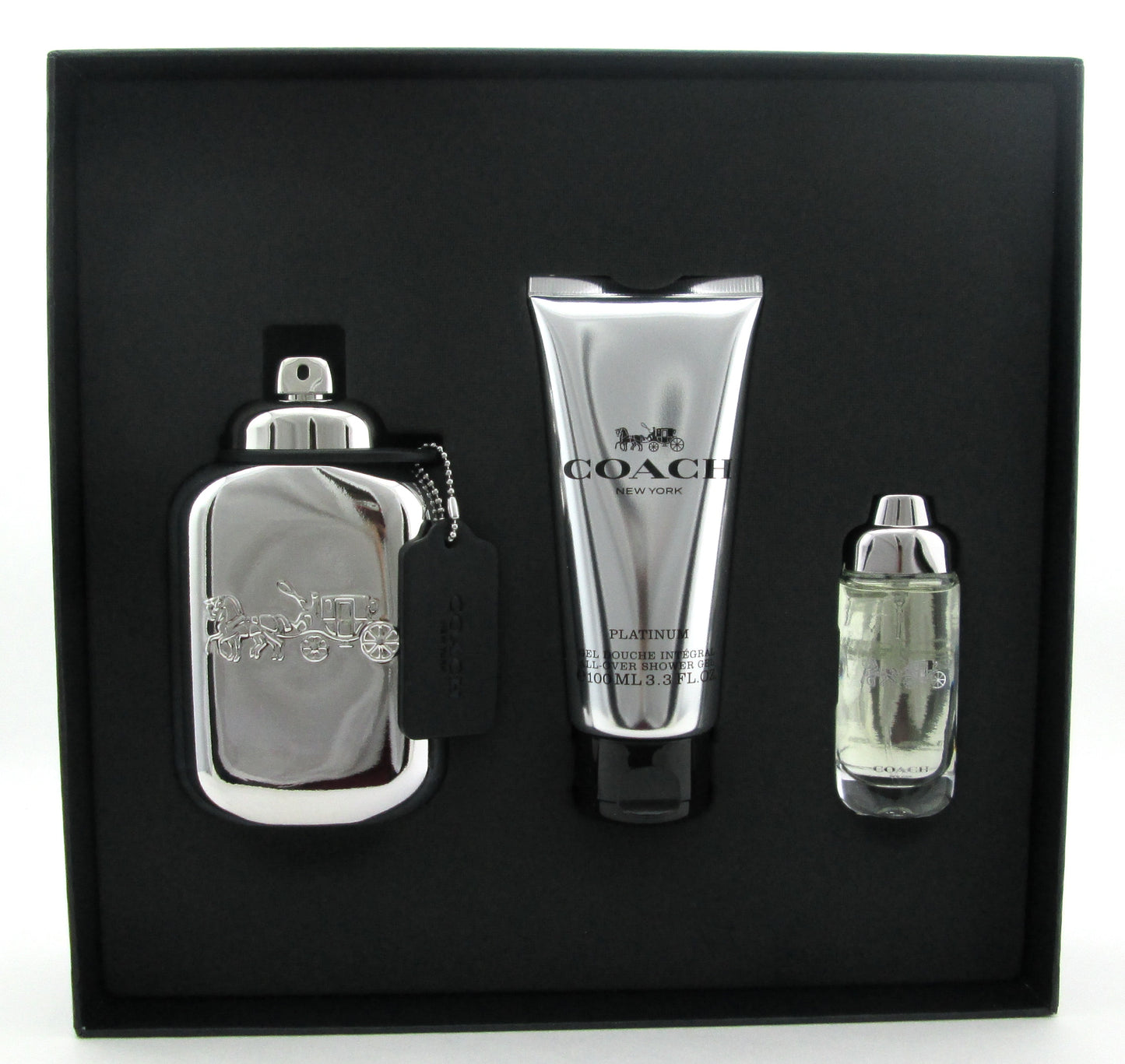 Coach Platinum by Coach 3.3 oz.+15 ml. EDP Spray + 3.3 oz.SH/Gel New SET for Men