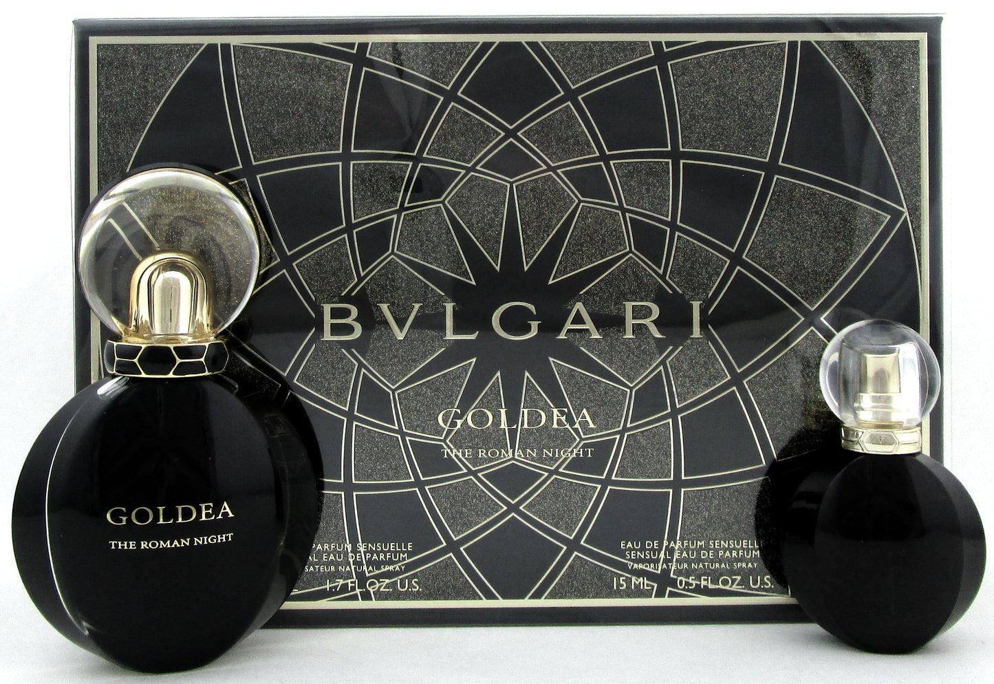 Bvlgari Goldea The ROMAN NIGHT 1.7 oz.+ 15 ml. Eau de Parfum Sensuelle Spray.SET