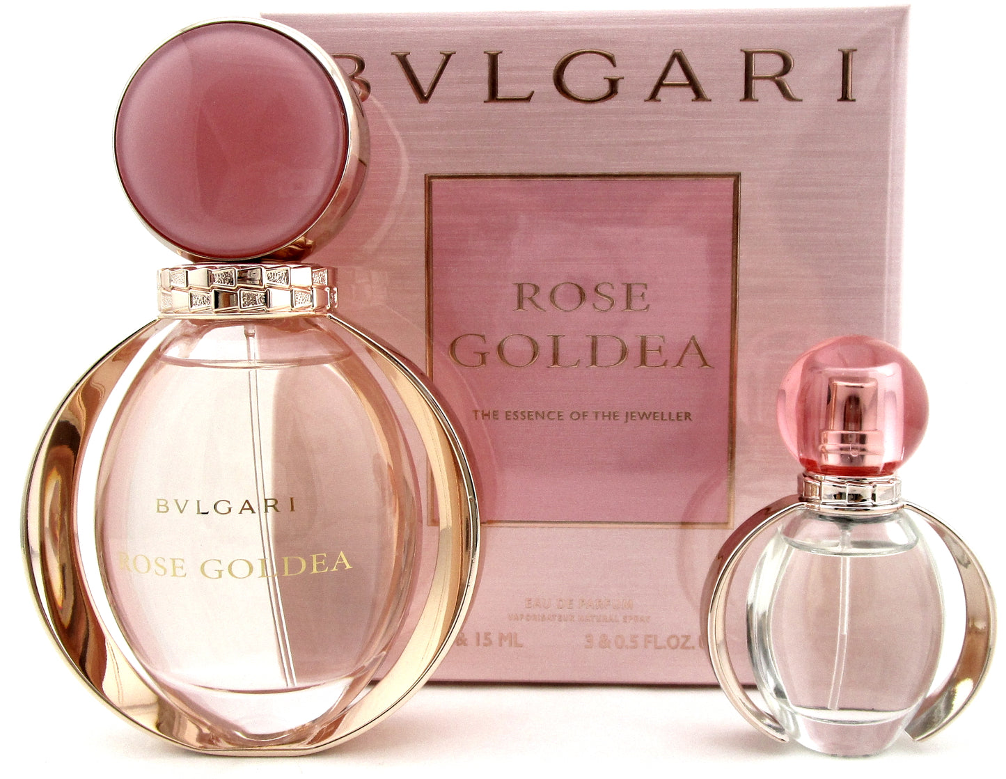 Bvlgari ROSE GOLDEA 3.0 oz. & 15 ml. EDP Spray for Women. Brand new Sealed SET