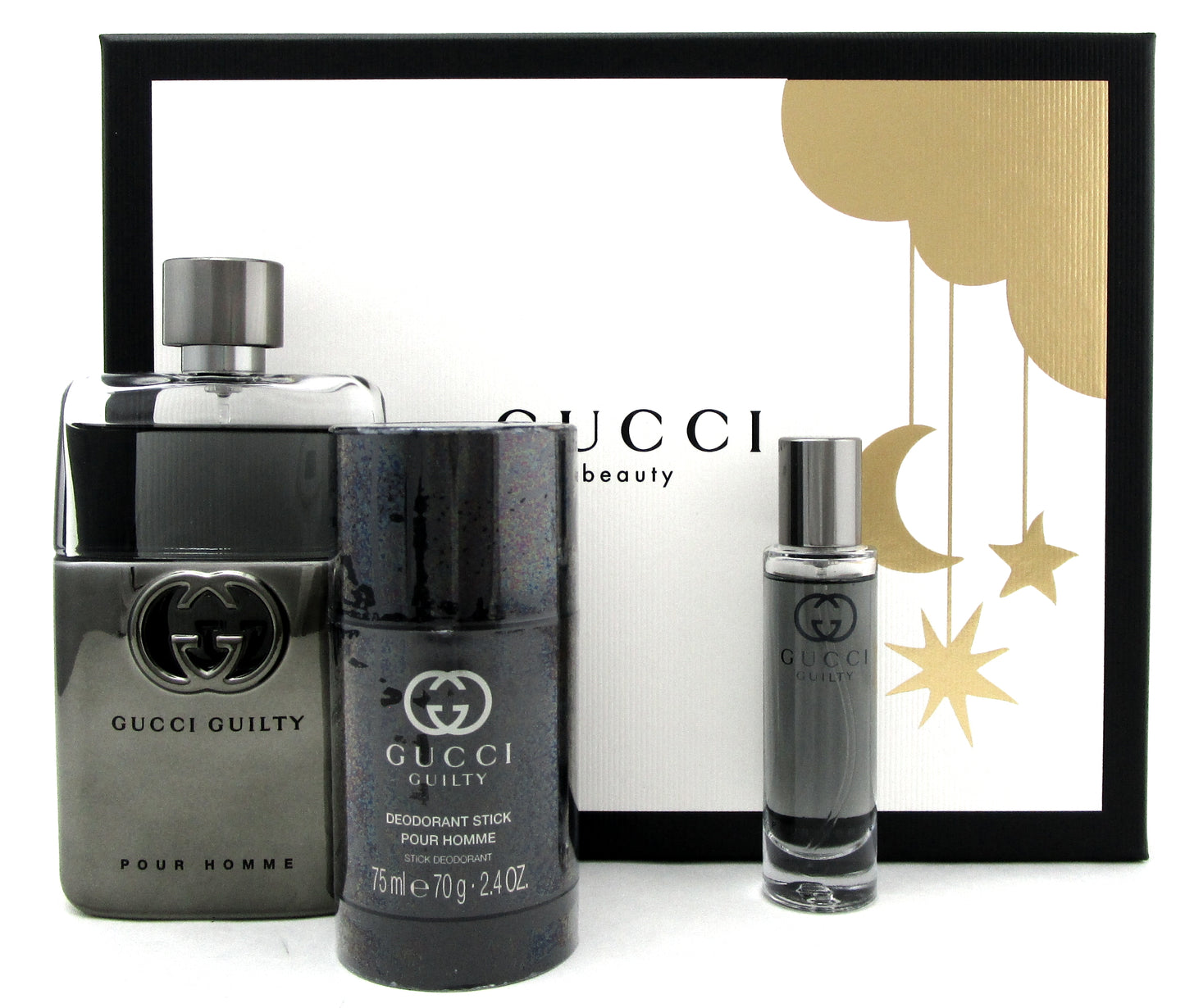 Gucci Guilty for Men 3.0oz & 15ml Eau de Toilette Spray+ 2.4oz Deo Stick. New Set