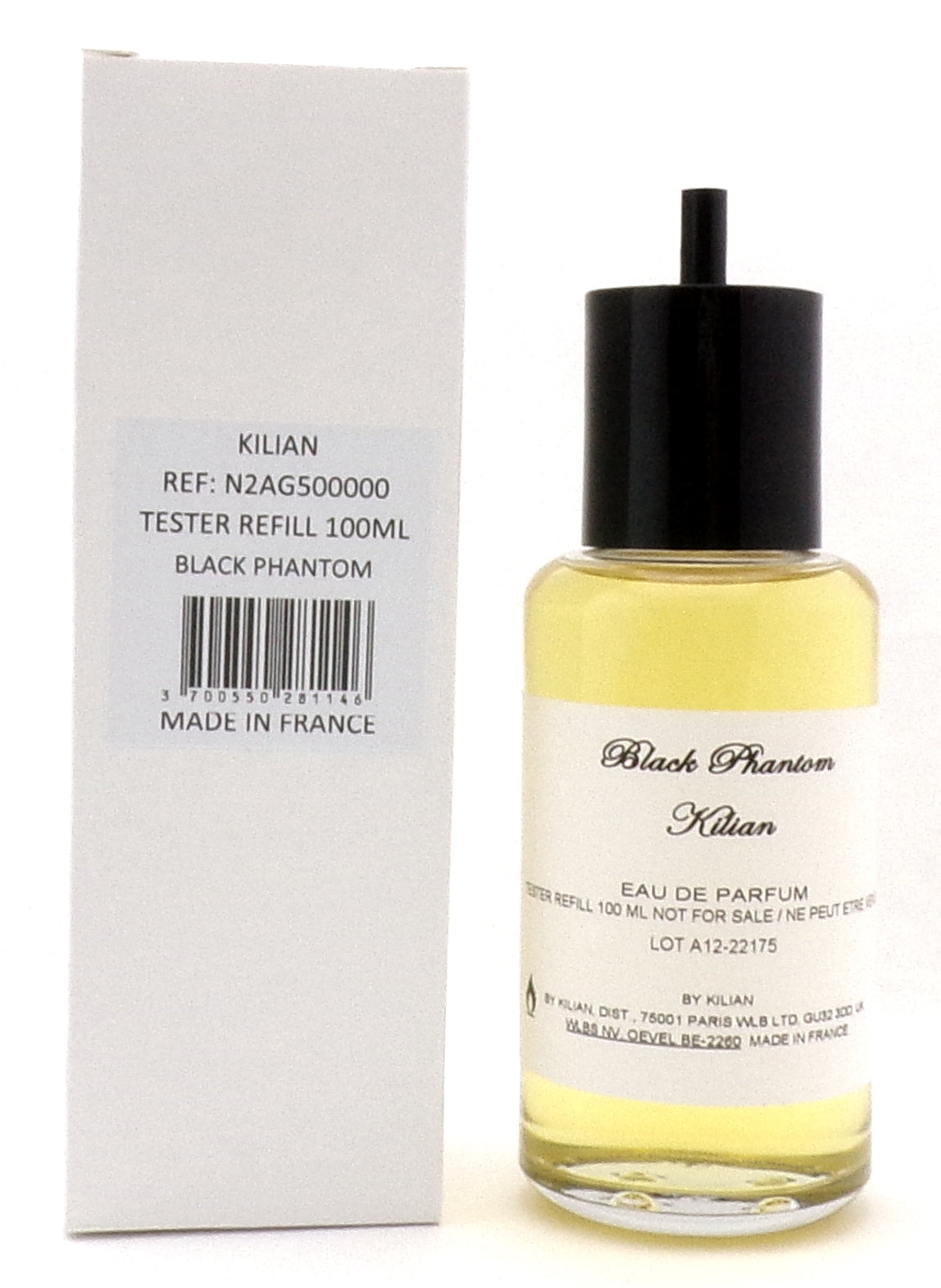 Black Phantom Perfume by Kilian 3.3 oz. EDP REFILL Splash for Men New Tester