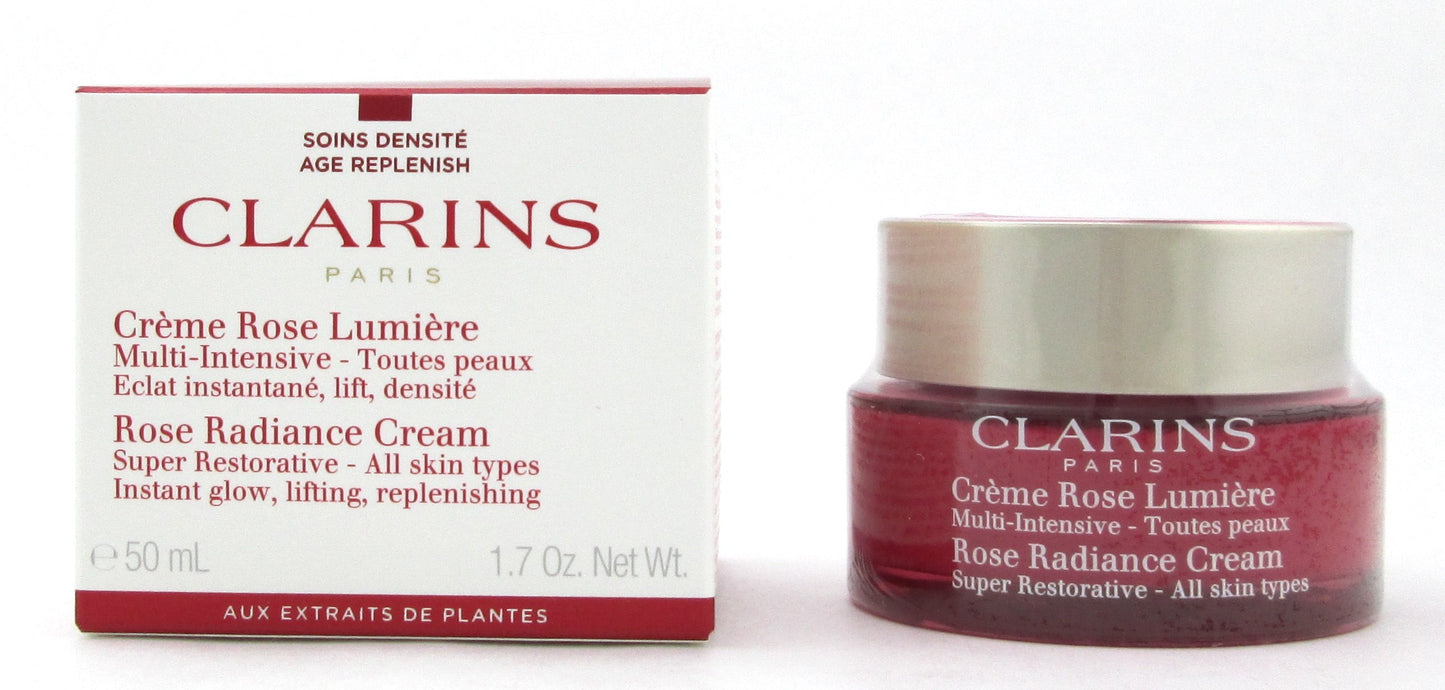 Clarins Super Restorative Rose Radiance Cream All Skin Types 1.7 oz./ 50 ml. New