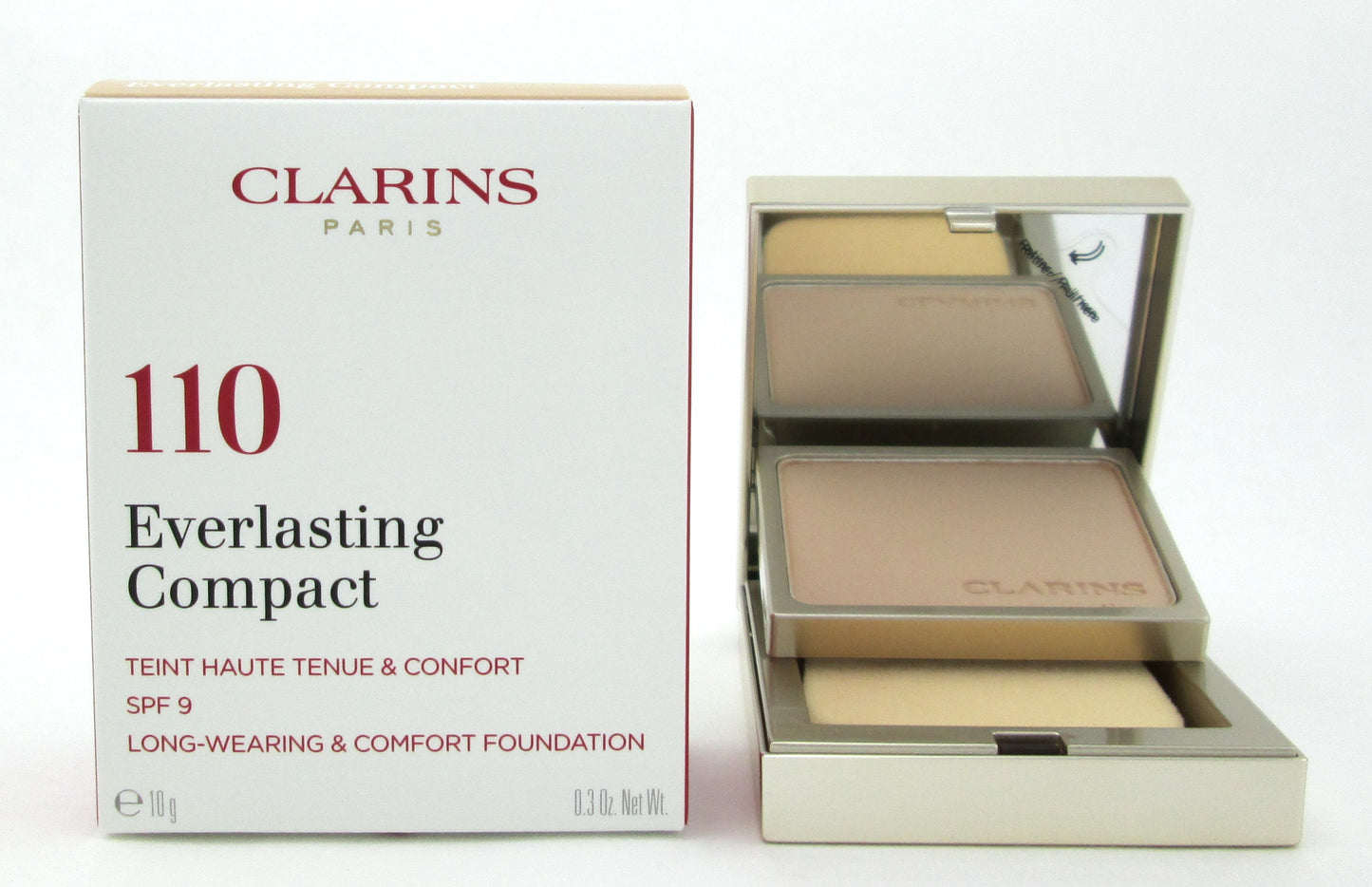Clarins Everlasting Compact Foundation SPF 9 # 110 Honey 10 g./ 0.3 oz. New