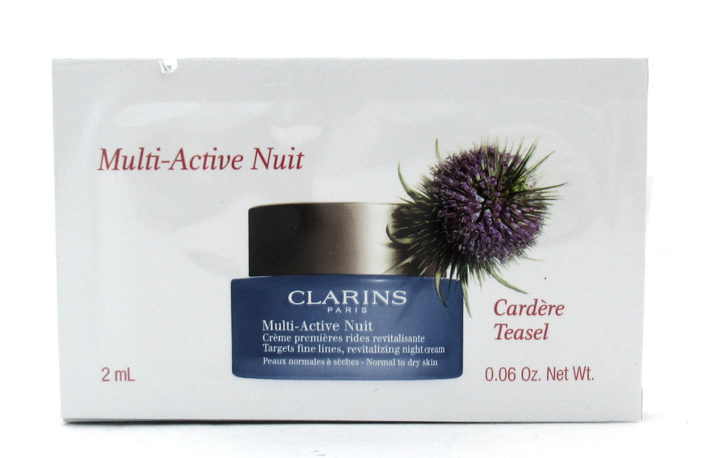 Clarins Multi-Active Nuit Night Cream Normal Dry Skin Sample 2 ml. Lot of 10 New