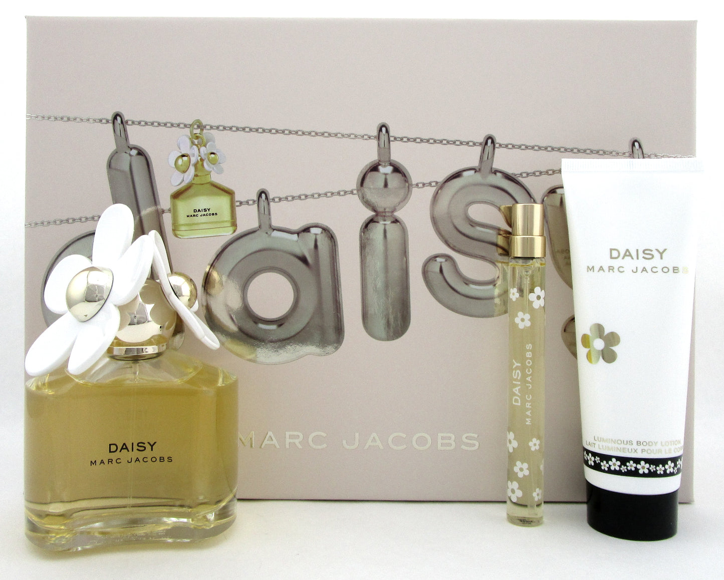 Daisy by Marc Jacobs 3.4 oz.& 10 ml. EDT Spray + 2.5 oz. B/Lot. New Women's Set