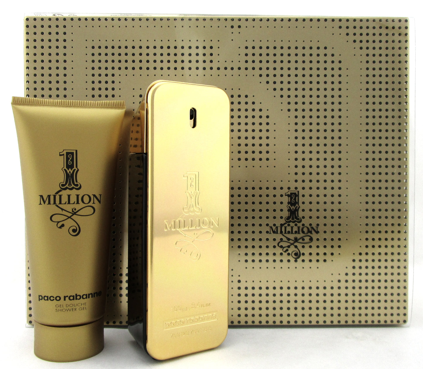 1 Million by Paco Rabanne 3.4oz EDT Spray + 3.4oz Sh/Gel. New Men's Set. Tin Box