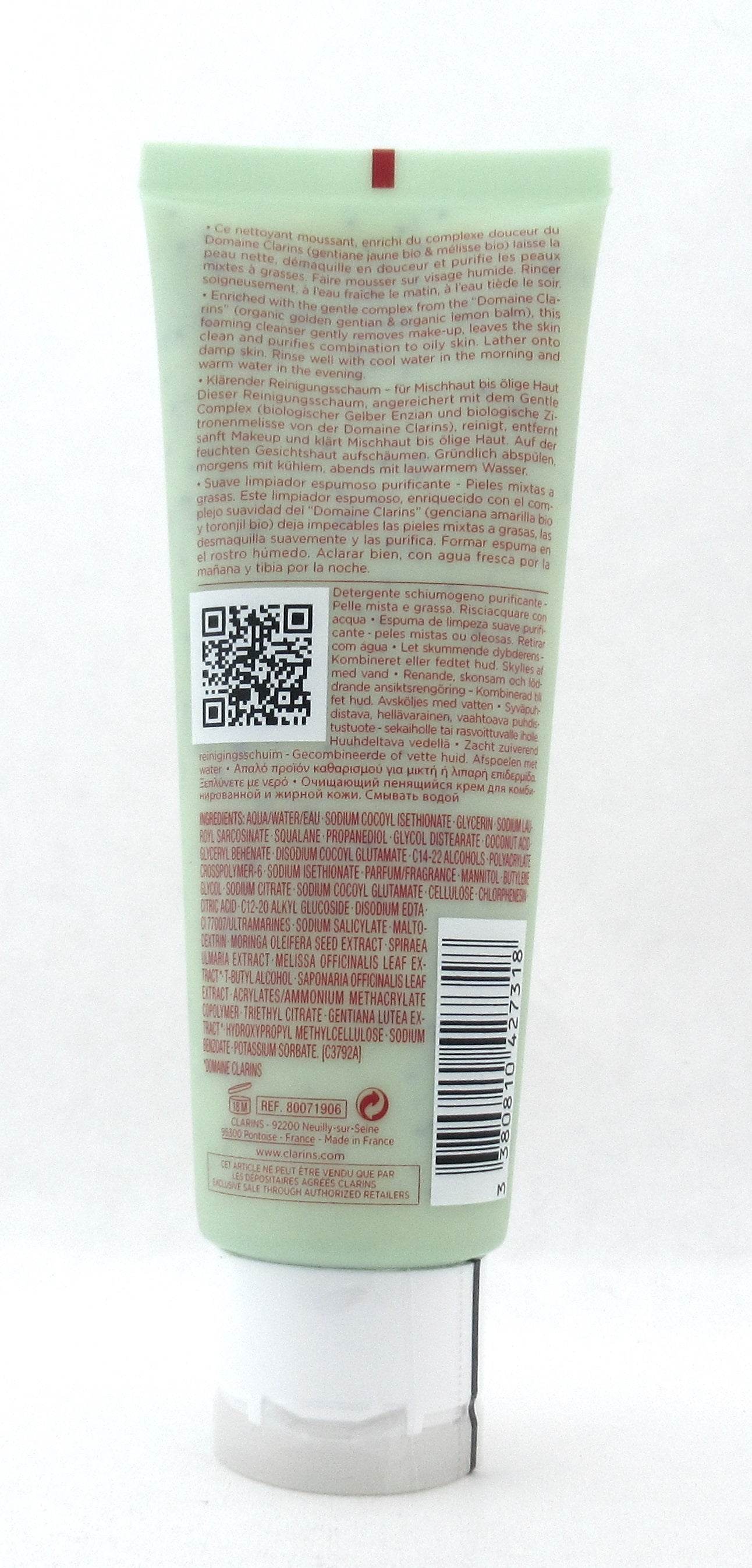 Clarins Purifying Gentle Foaming Cleanser Combination Oily Skin 4.2 oz. Sealed