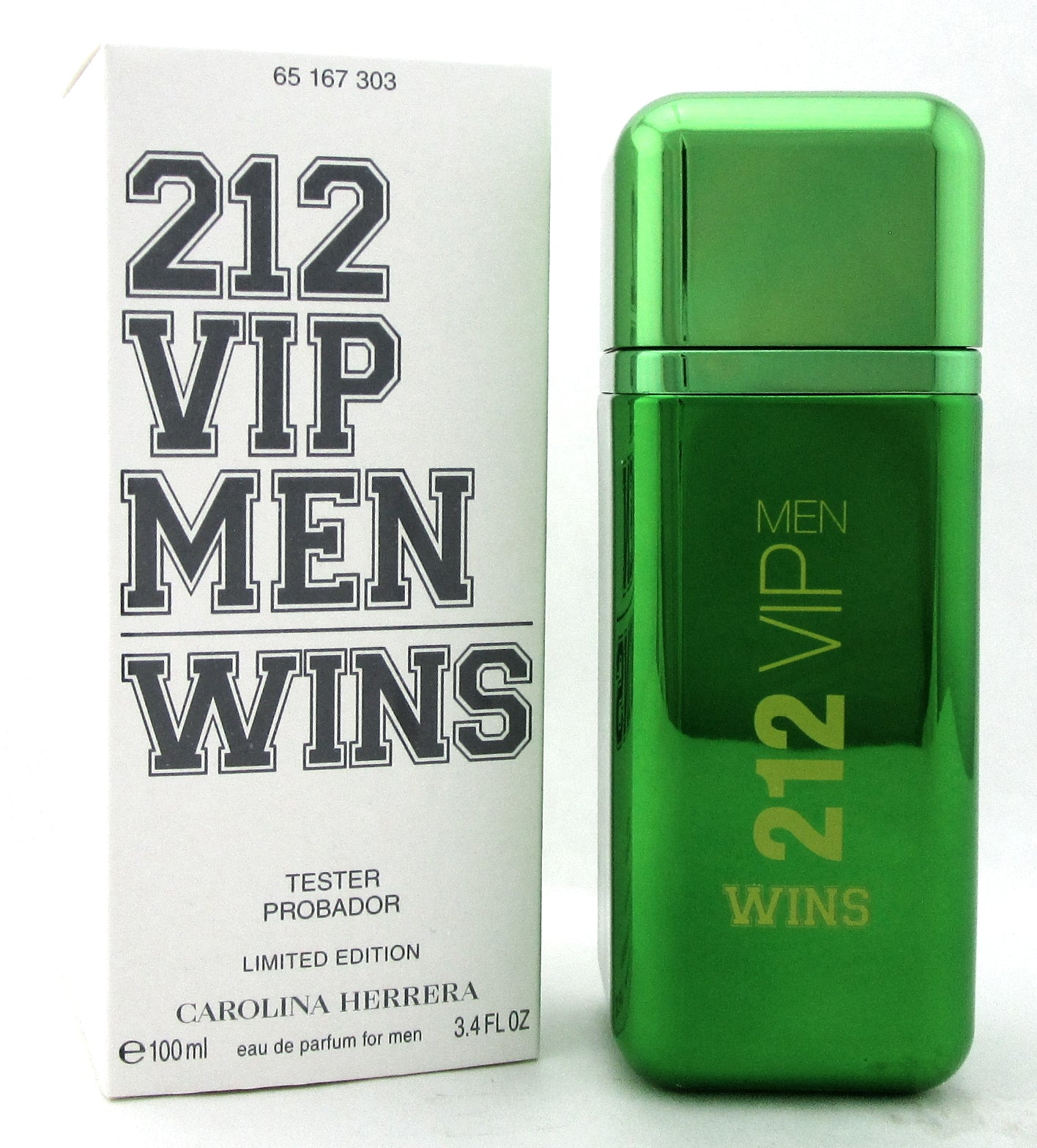 212 VIP MEN WINS by Carolina Herrera 3.4 oz. EDP Spray for Men. New Tester w/Cap