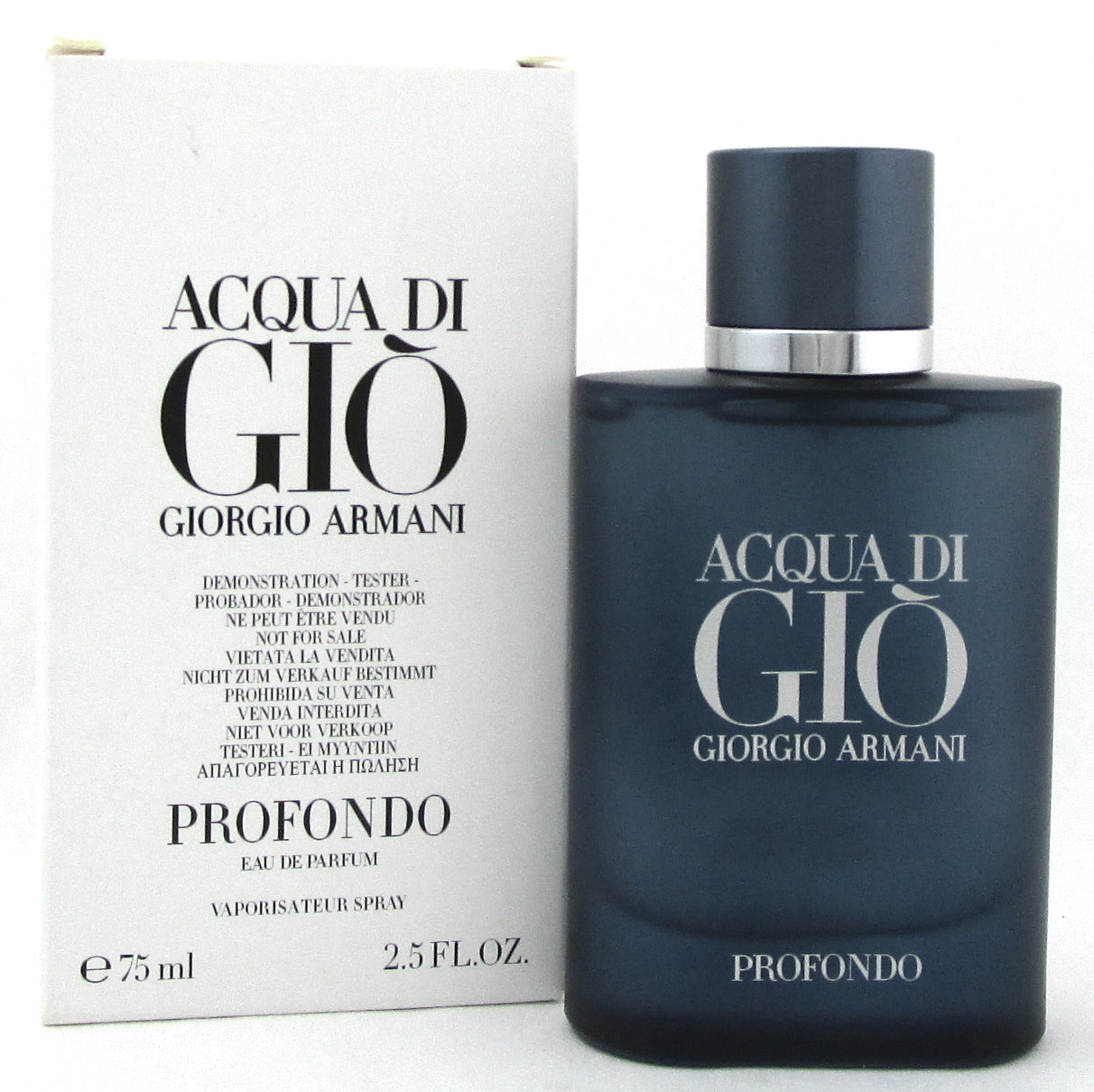 Acqua Di Gio PROFONDO by Giorgio Armani EDP Spray for Men 75 ml./ 2.5 oz. New Tester w/cap