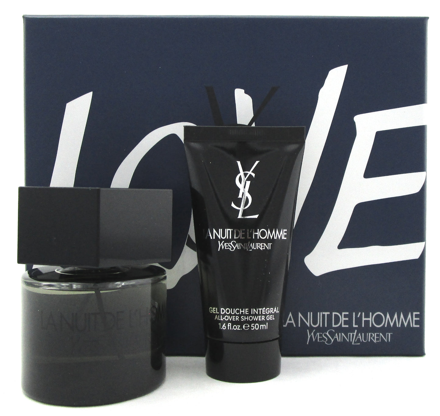 La Nuit De L'Homme by YSL 2Pcs Gift Set for Men: 2.0oz. EDT + 1.6oz. Sh/Gel. New