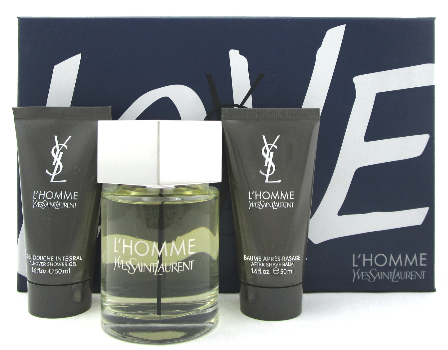 L'Homme Yves Saint Laurent 3.3 oz.EDT +1.6 oz.S/Gel +1.6 oz.A/Sh. New Set for Men
