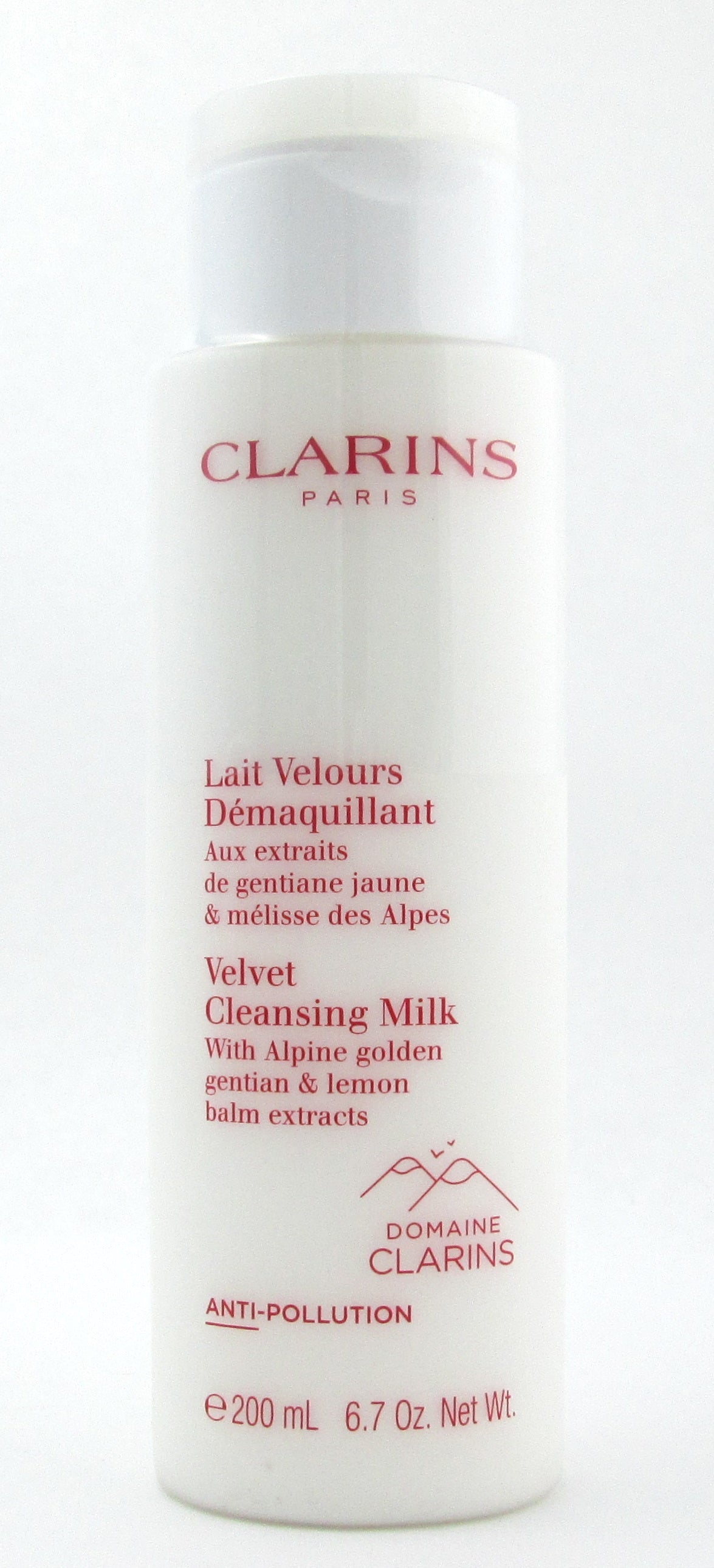 Clarins Velvet Cleansing Milk with Alpine Golden Gentian & Lemon Balm 200 ml./ 6.7 oz. New Sealed