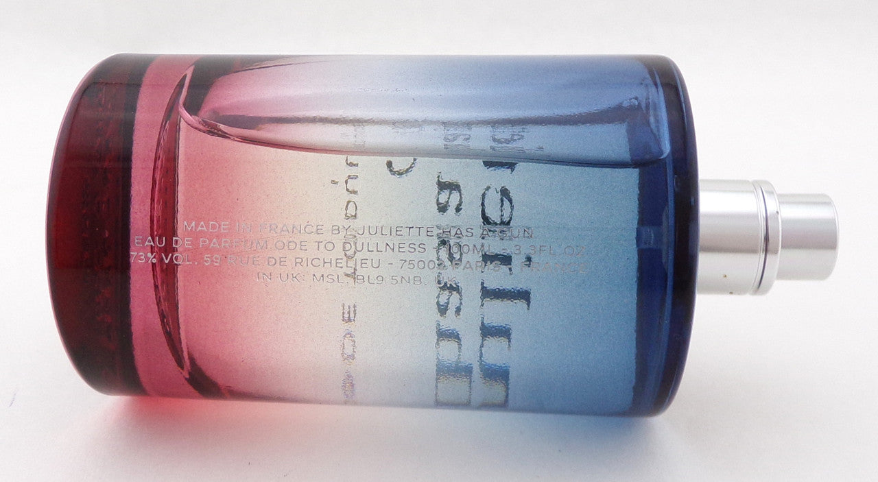 Juliette Has a Gun ODE TO DULLNESS 3.3 oz. Eau de Parfum Spray for Women. No BOX No Cap Lower Fragrance Level
