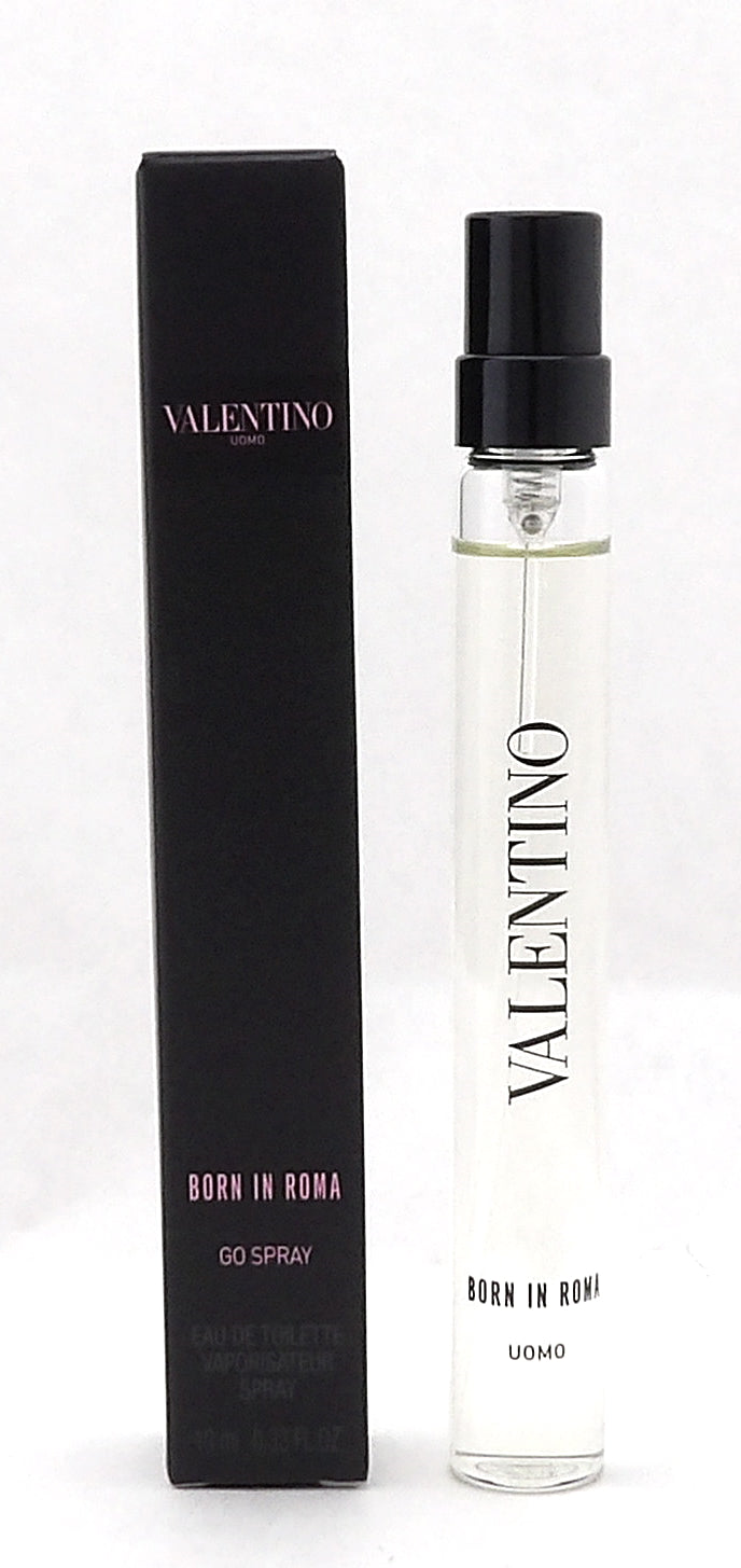 Valentino Uomo Born In Roma 0.33 oz./ 10 ml. EDT Refillable Travel Spray for Men. New in Box