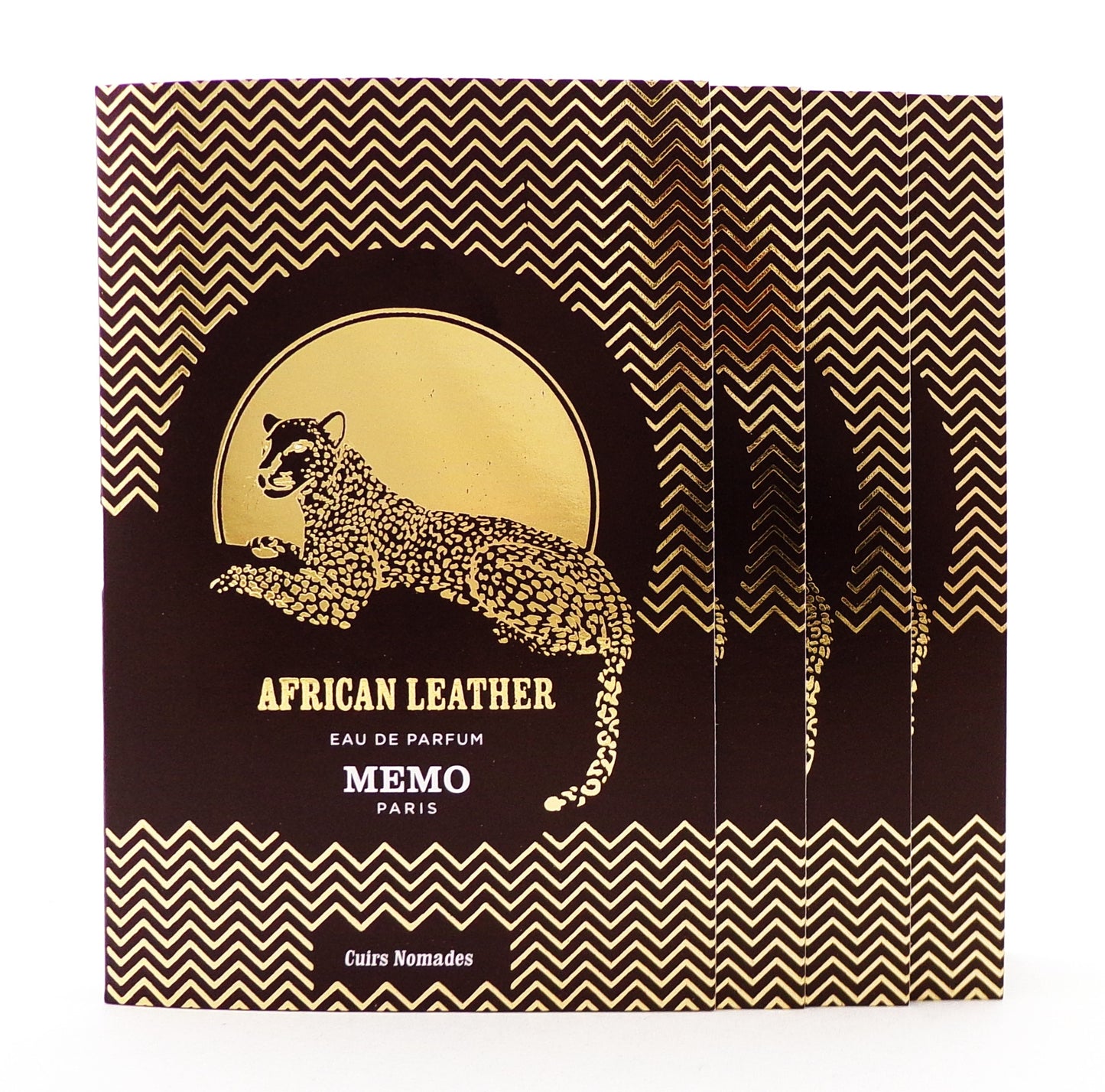 AFRICAN LEATHER by Memo Paris 0.05 oz. Eau de Parfum Sample Spray LOT of 4 Vials New