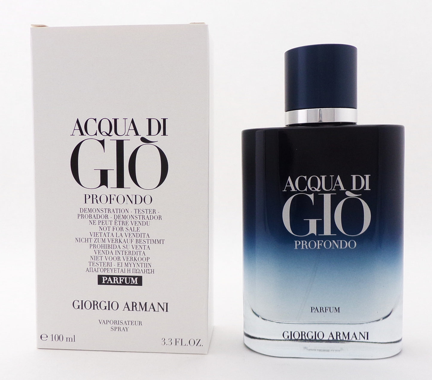 Acqua di Gio PROFONDO by Giorgio Armani 3.3 oz. Parfum Spray for Men. New TESTER w/ Cap