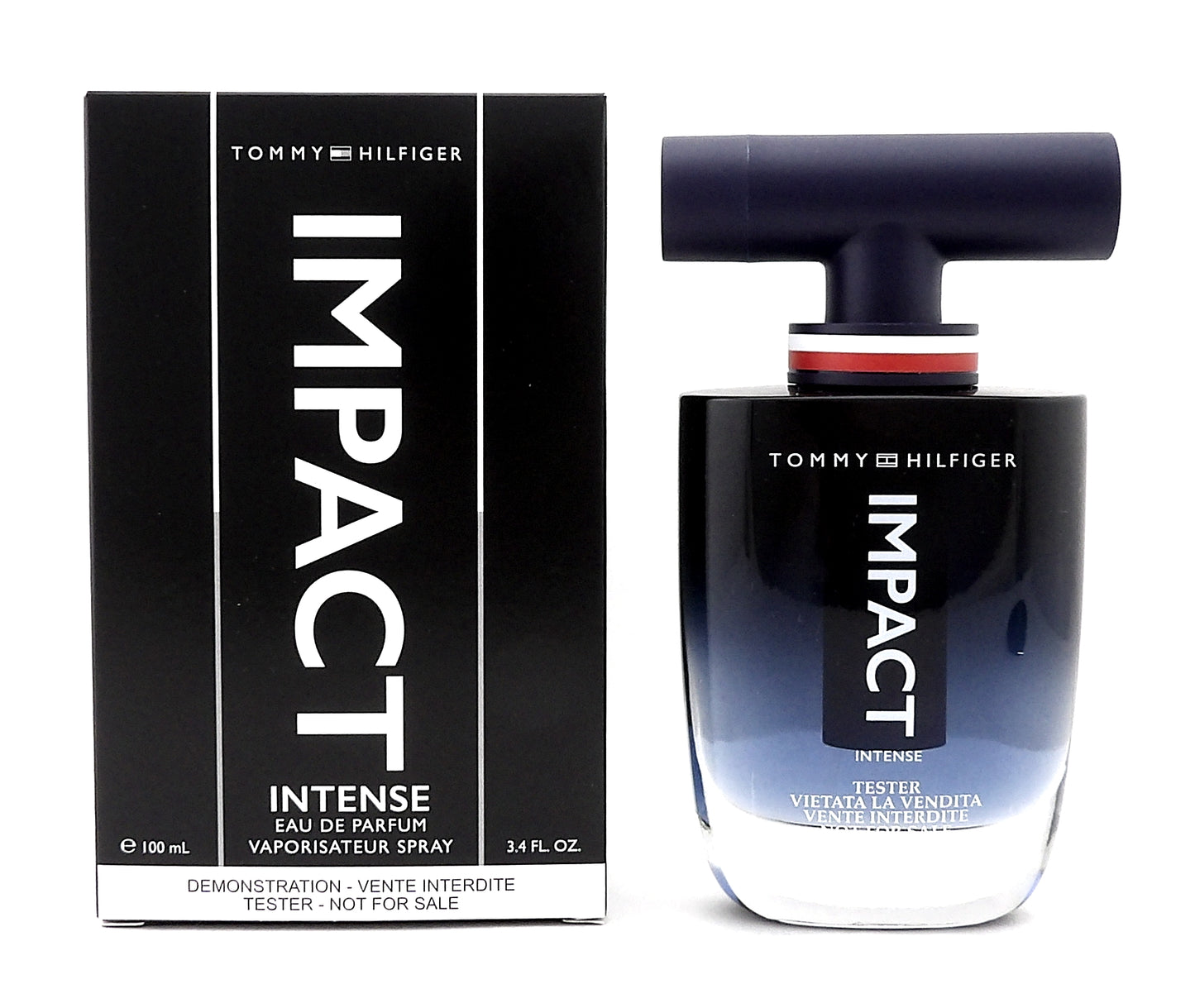 Tommy Hilfiger Impact Intense 3.4 oz Eau de Parfum Spray for Men. New Tester w/Cap