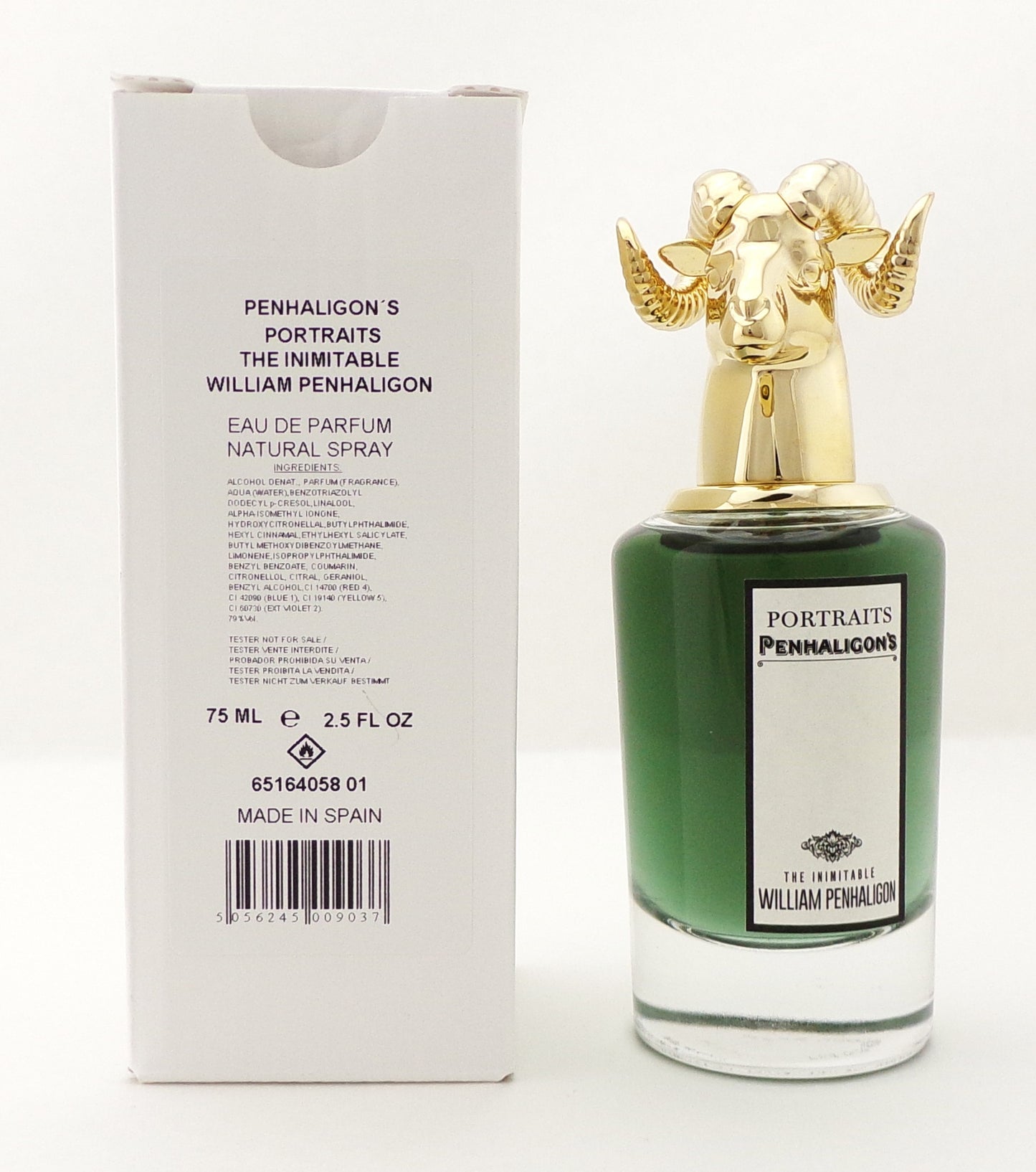 Penhaligon's The Inimitable William Penhaligon 2.5 oz. Eau de Parfum for Men. Brand New TESTER w/Cap