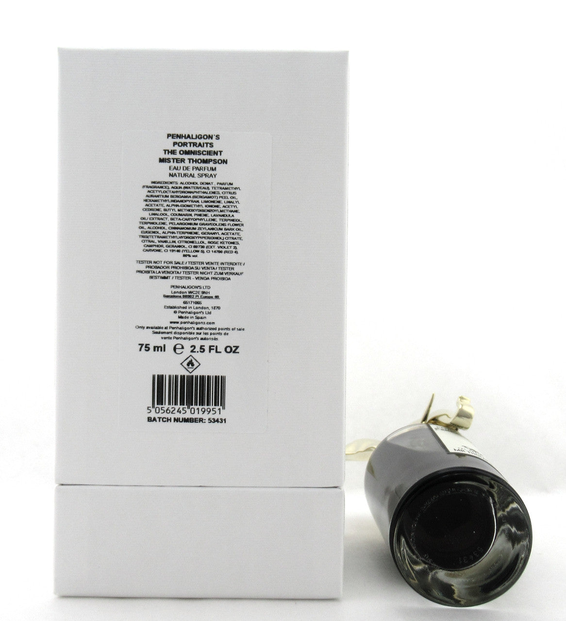 Penhaligon's The Omniscient Mister Thompson 2.5 oz EDP Spray Men. New Tester w/Cap