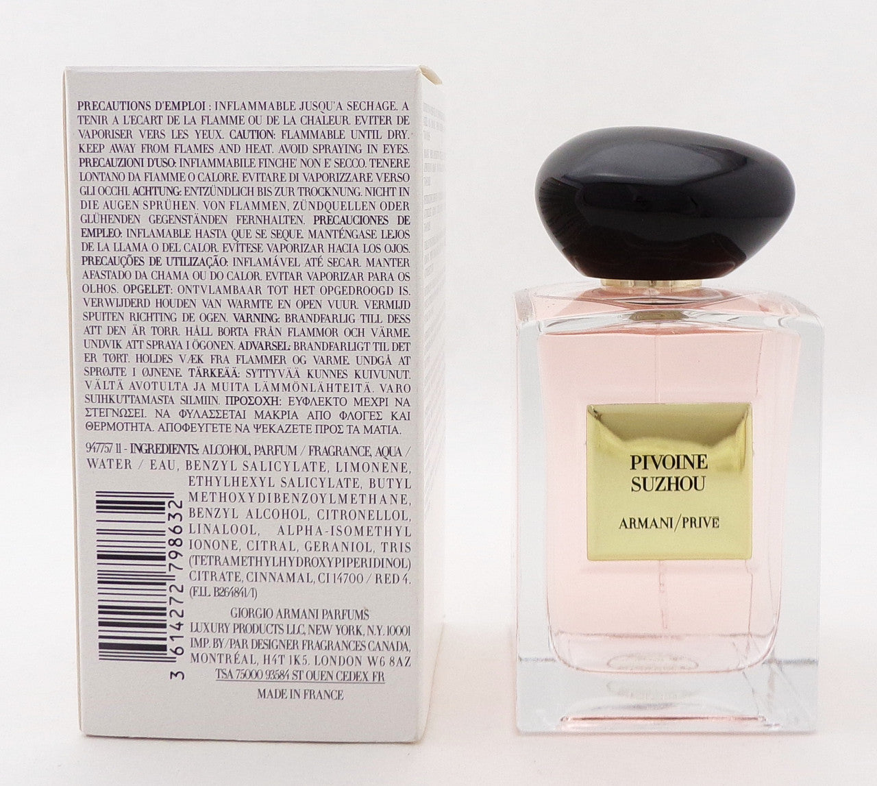 Armani Prive PIVOINE SUZHOU 3.4 oz. Eau de Toilette Spray Unisex. Brand New Tester w/Cap