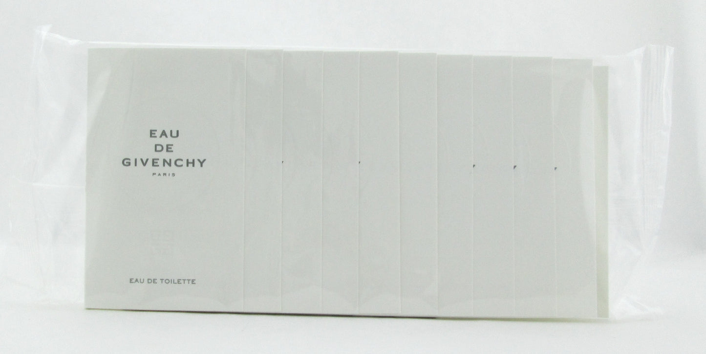 Eau De Givenchy by Givenchy for Women EDT Spray Vials 1 ml each Lot of 10