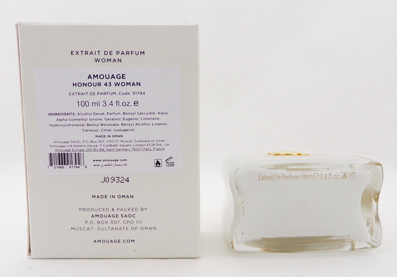 Amouage HONOUR 43 by Amouage 3.4 oz. Eau de Parfum Spray for Woman. Brand New TESTER