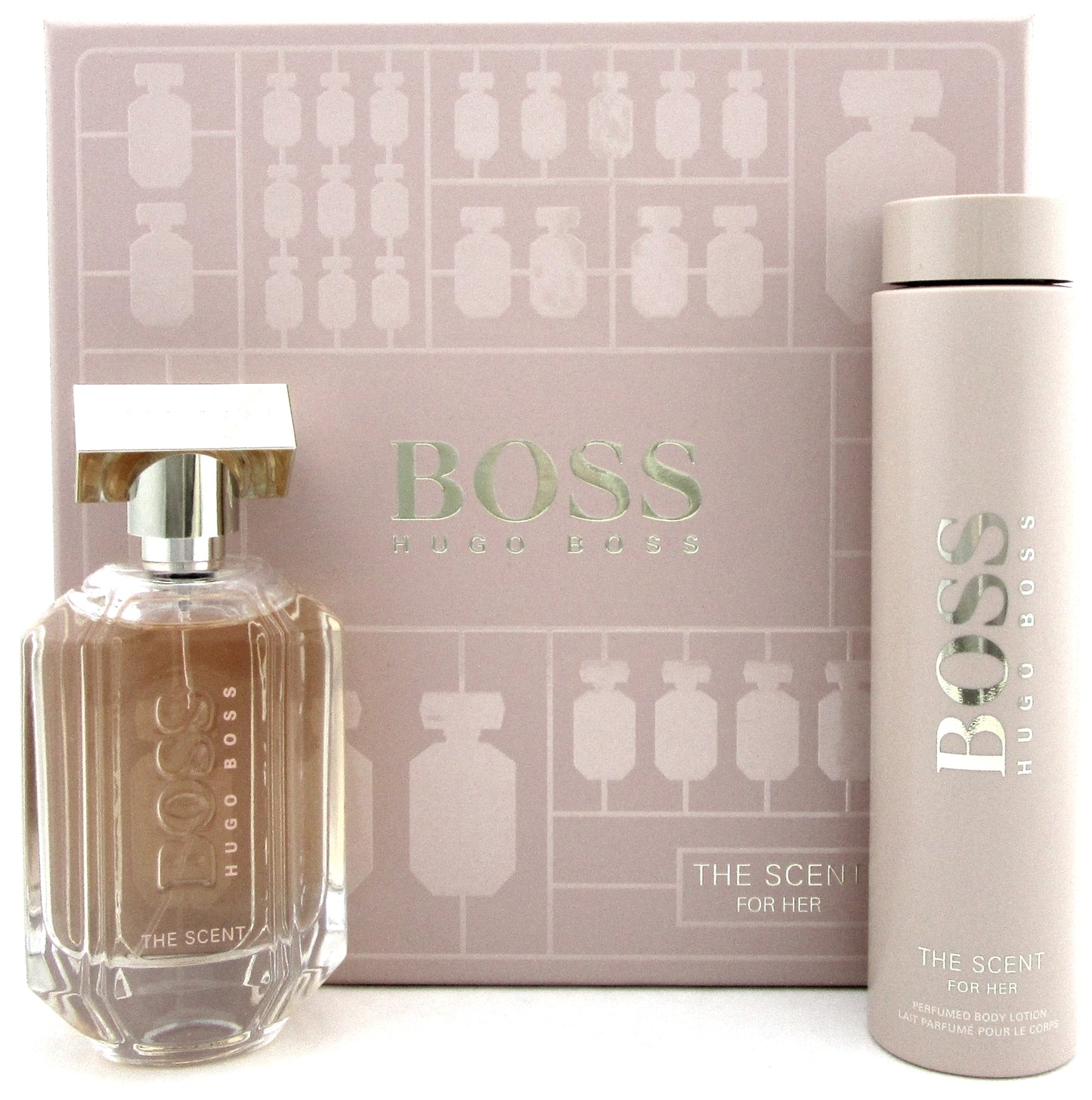 Boss The Scent for Her by Hugo Boss: 3.3oz.EDP Spray+6.7oz.Body Lotion. New Set