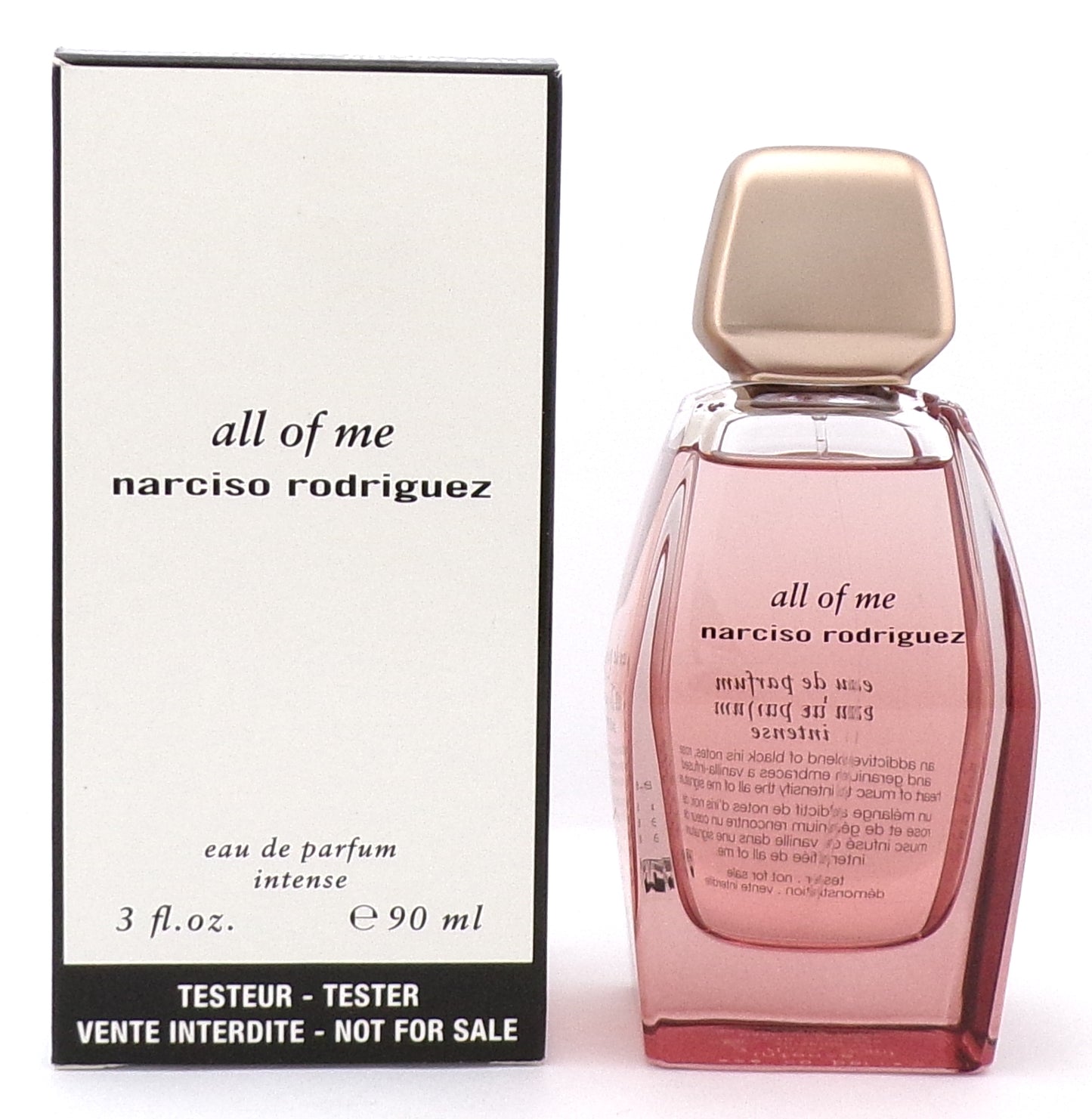 Narciso Rodriguez All of Me 3.0 oz EDP INTENSE Refillable Spray Women. New Tester w/Cap