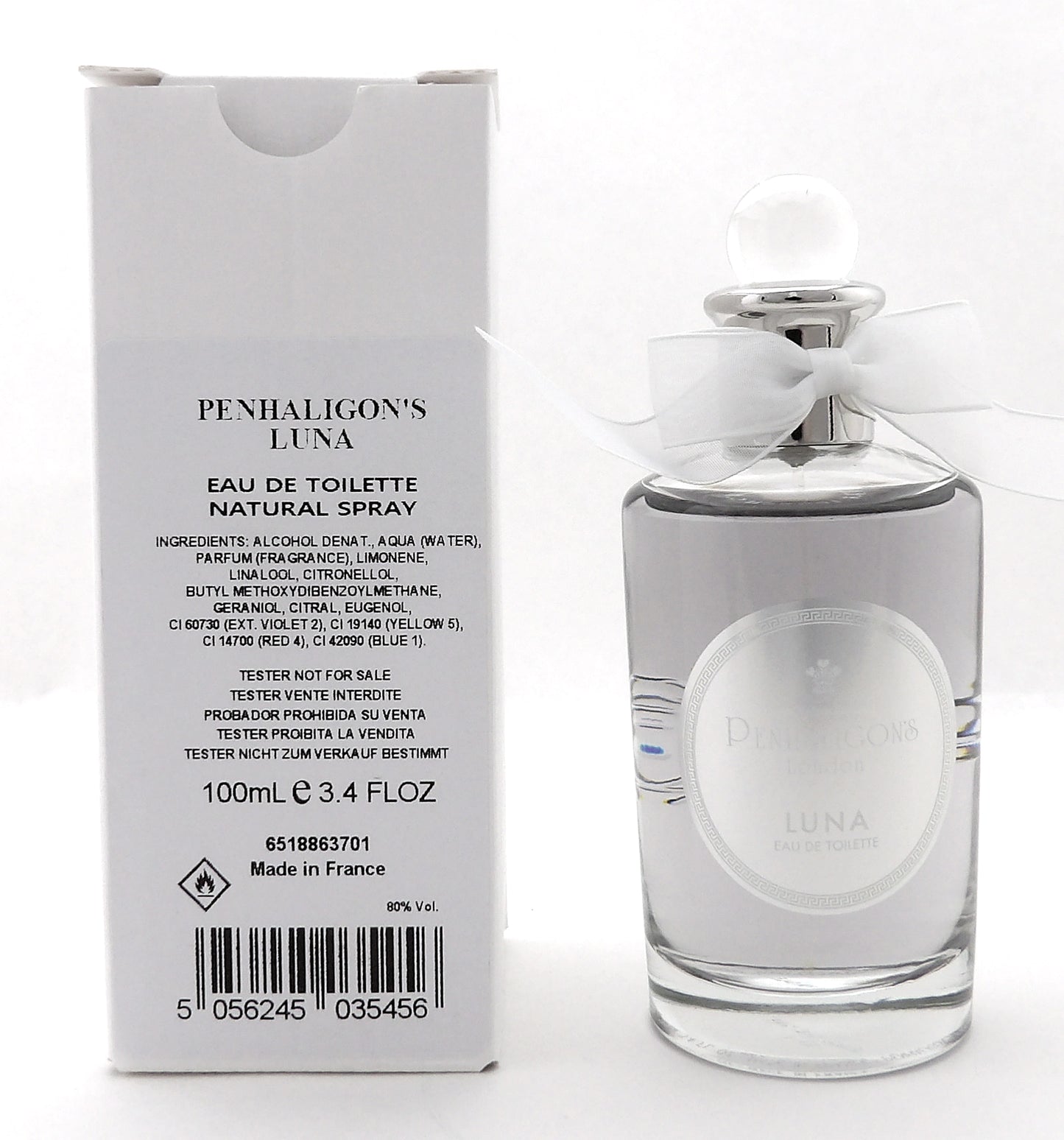 Penhaligon's LUNA 3.4 oz. Eau de Toilette Spray for Women. New Tester w/Cap