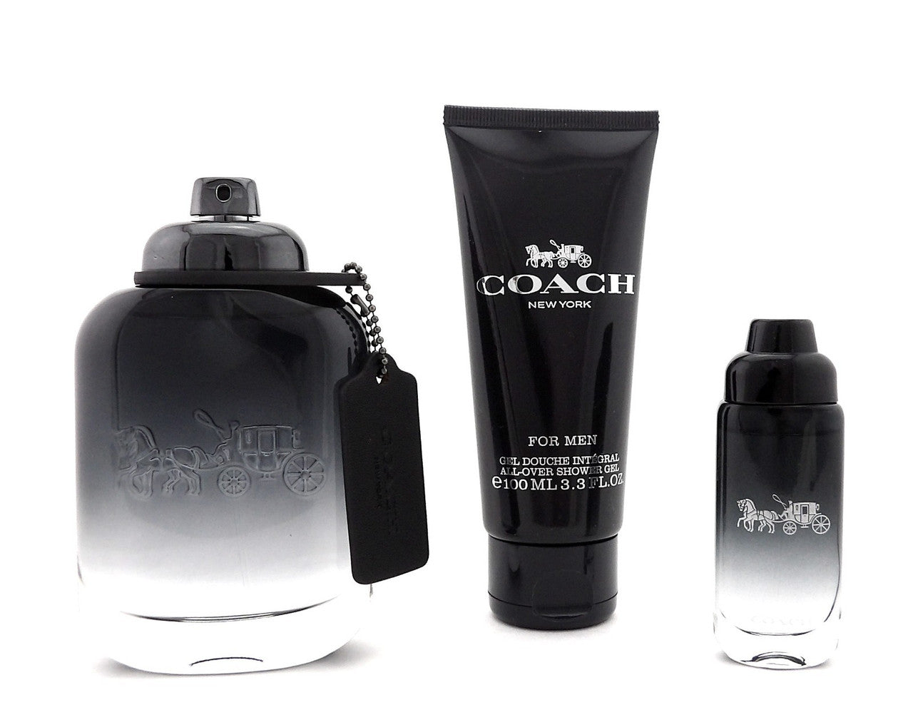 Coach New York for Men 3.3 oz.& 15 ml. EDT Spray + 3.3 oz. Shower Gel. New Set