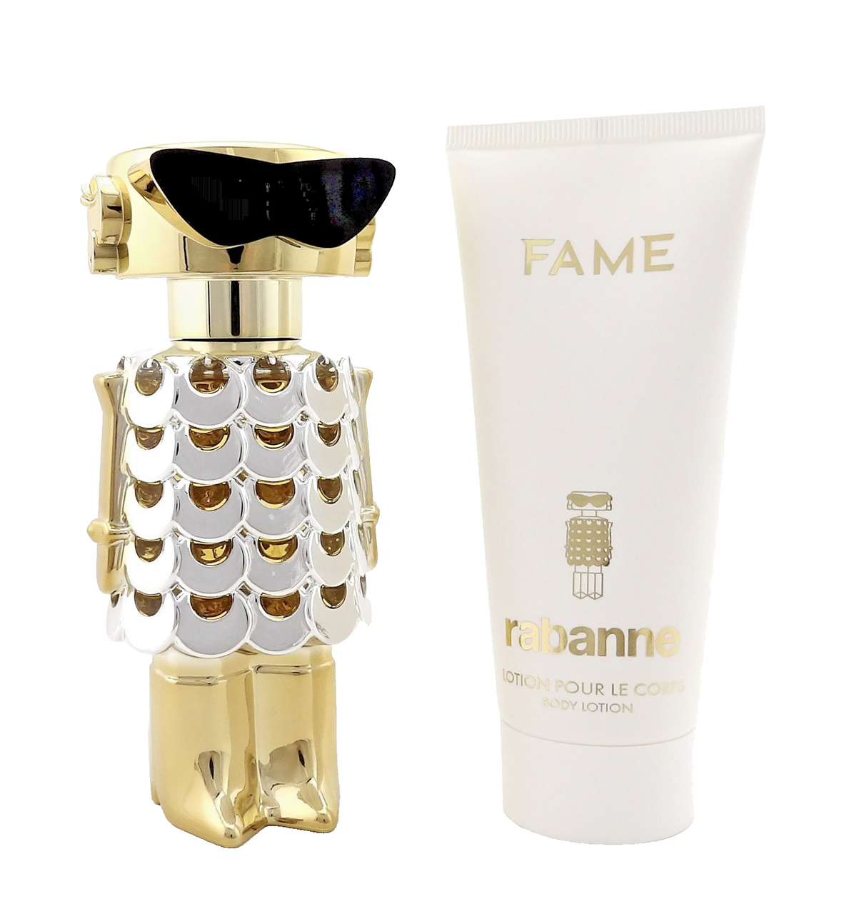 FAME by Rabanne 2.7oz Eau de Parfum Spray + 3.4oz Body Lotion. New Set for Women
