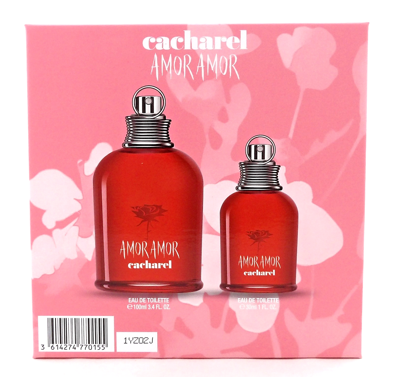 Amor Amor by Cacharel 3.4 oz. + 1.0 oz. Eau de Toilette Spray. New SET for Women