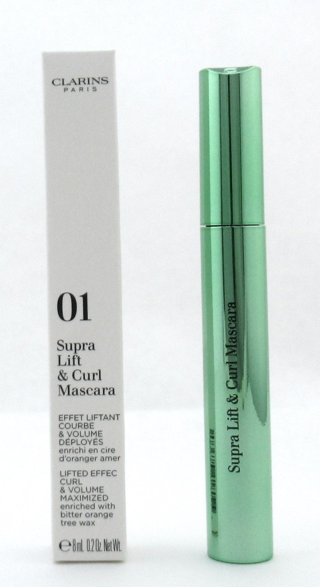 Clarins Supra Lift & Curl Mascara 01 Intense Black 8 ml./ 0.2 oz. New Tester