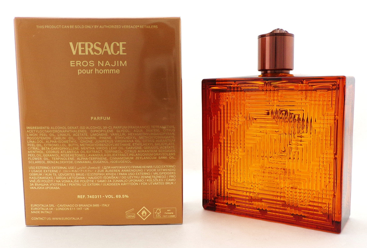 Versace Eros NAJIM Pour Homme 200 ml./6.7 oz. PARFUM Spray New in Sealed Box