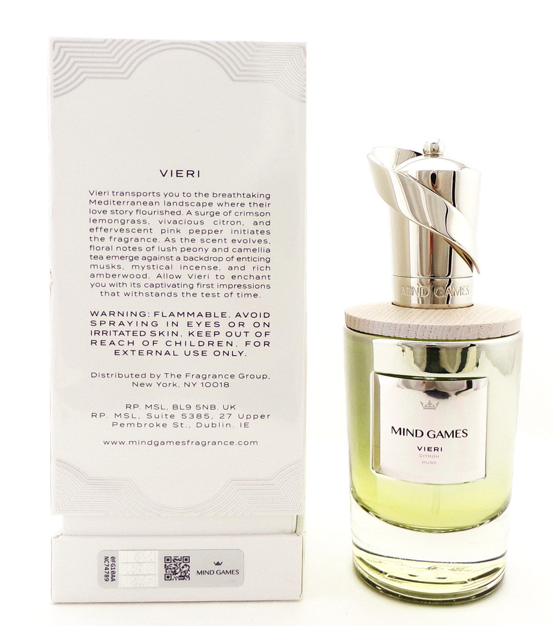 VIERI by Mind Games 3.4 oz. Extrait de Parfum Spray. New Sealed Box