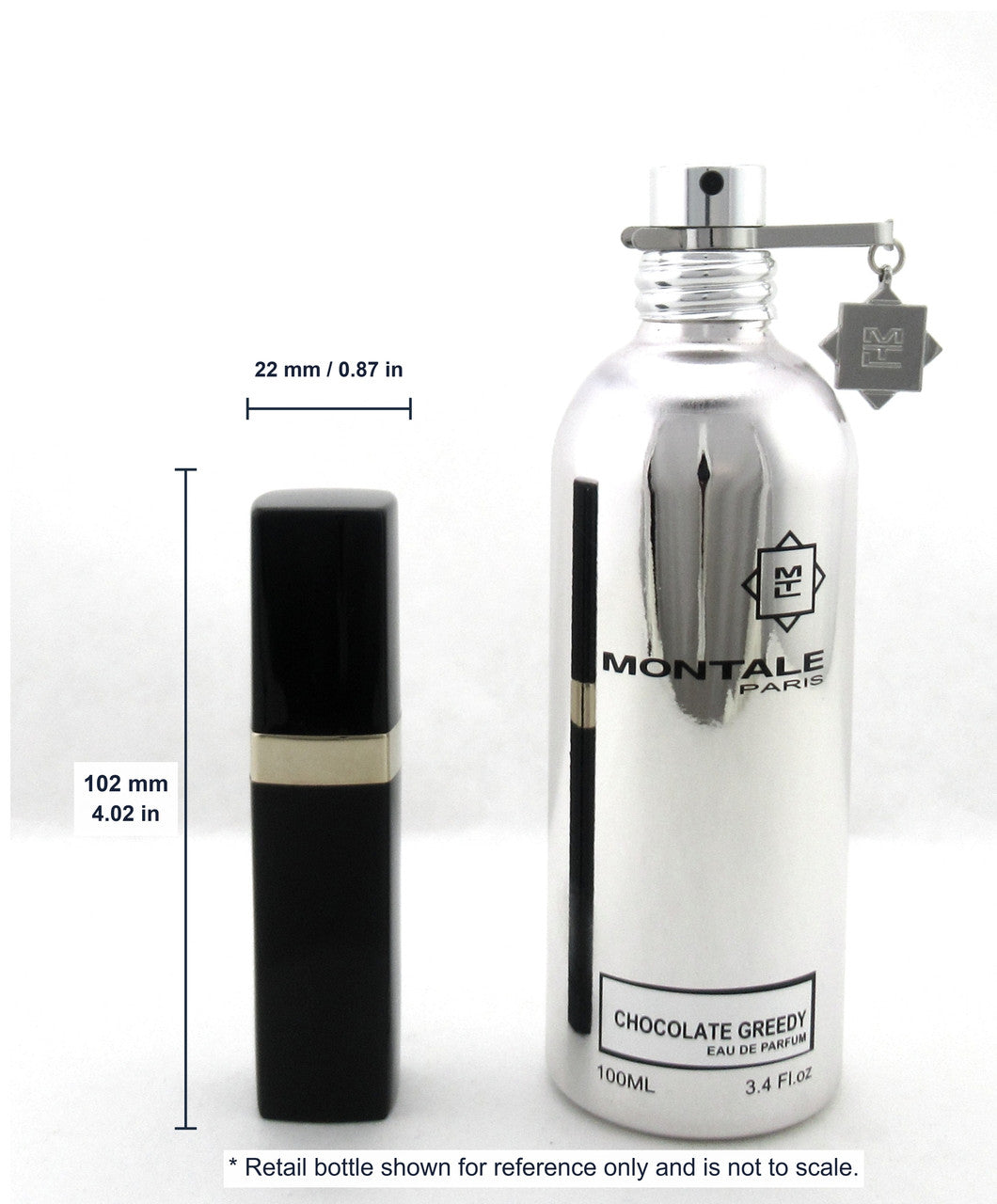 Travel Spray: Montale Paris CHOCOLATE GREEDY Eau De Parfum Refillable Spray 0.25 oz./ 7.5 ml.