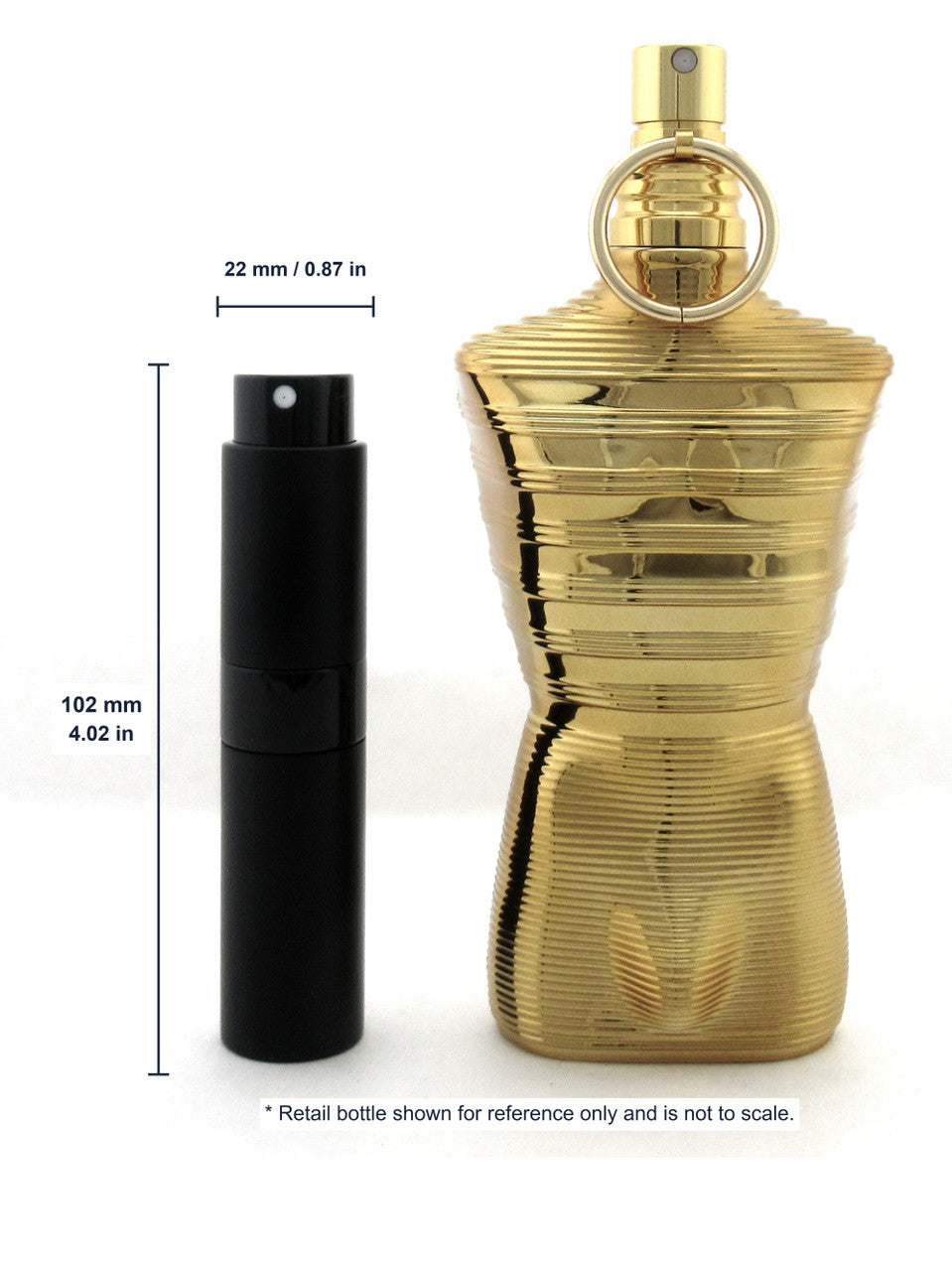 Travel Spray: Jean Paul Gaultier LE MALE ELIXIR ABSOLU Parfum Intense Refillable Spray 0.27 oz./ 8 ml.