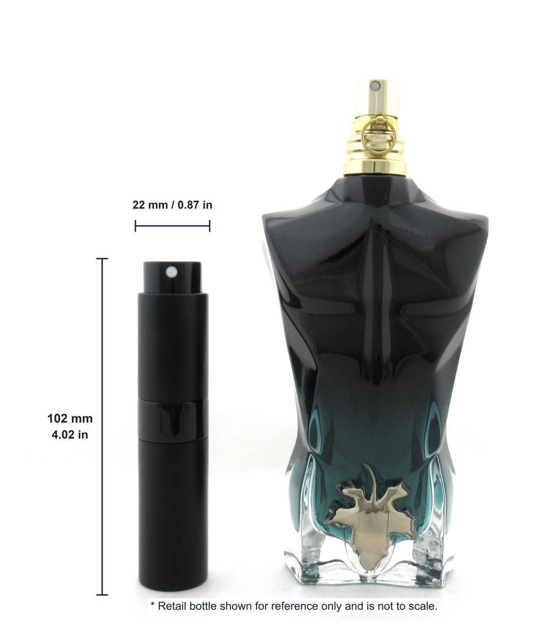 Travel Spray: Jean Paul Gaultier LE BEAU LE PARFUM Eau De Parfum Intense Refillable Spray 0.27 oz./ 8 ml.