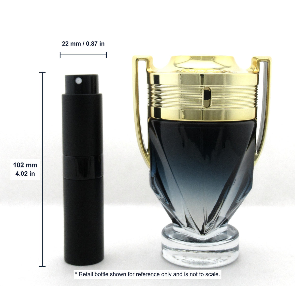 Travel Spray: Paco Rabanne INVICTUS Parfum Refillable Spray 0.27 oz./ 8 ml.