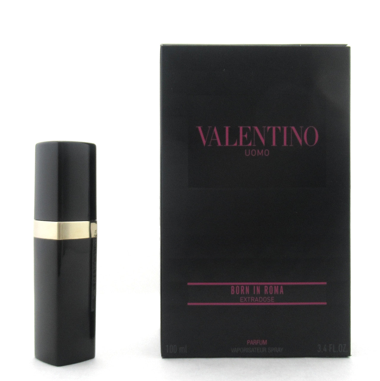 Rebottled: VALENTINO Uomo Born in Roma EXTRADOSE PARFUM Refillable Spray 0.25 oz./ 7.5 ml.