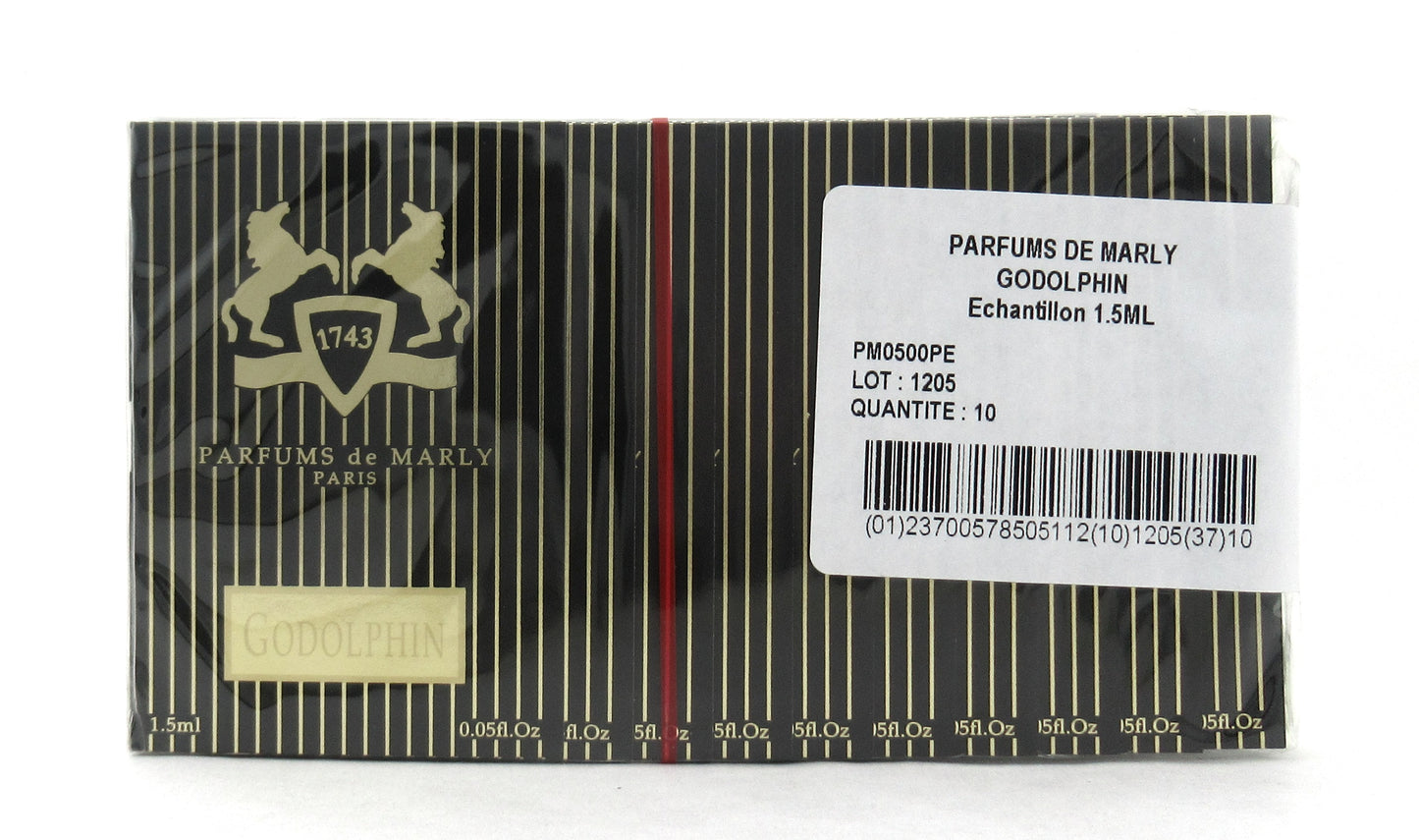 Godolphin by Parfums De Marly 1.5 ml./0.05 oz. EDP Vial Spray for Men Pack of 10 pcs. Sealed Bag